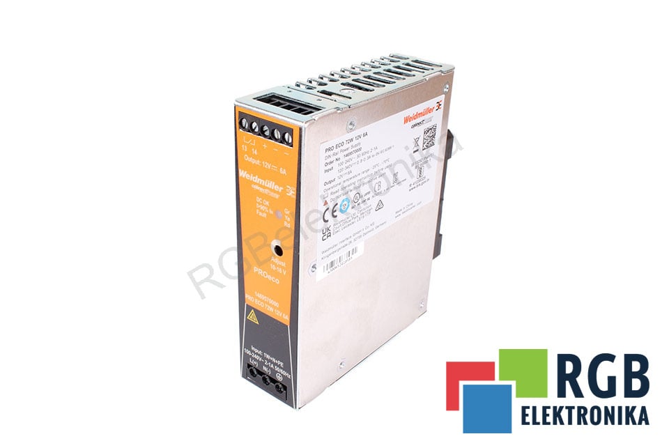 WEIDMULLER 1469570000 PRO ECO 72W 12V 6A ZASILACZ MONTAŻ NA SZYNIE DIN 