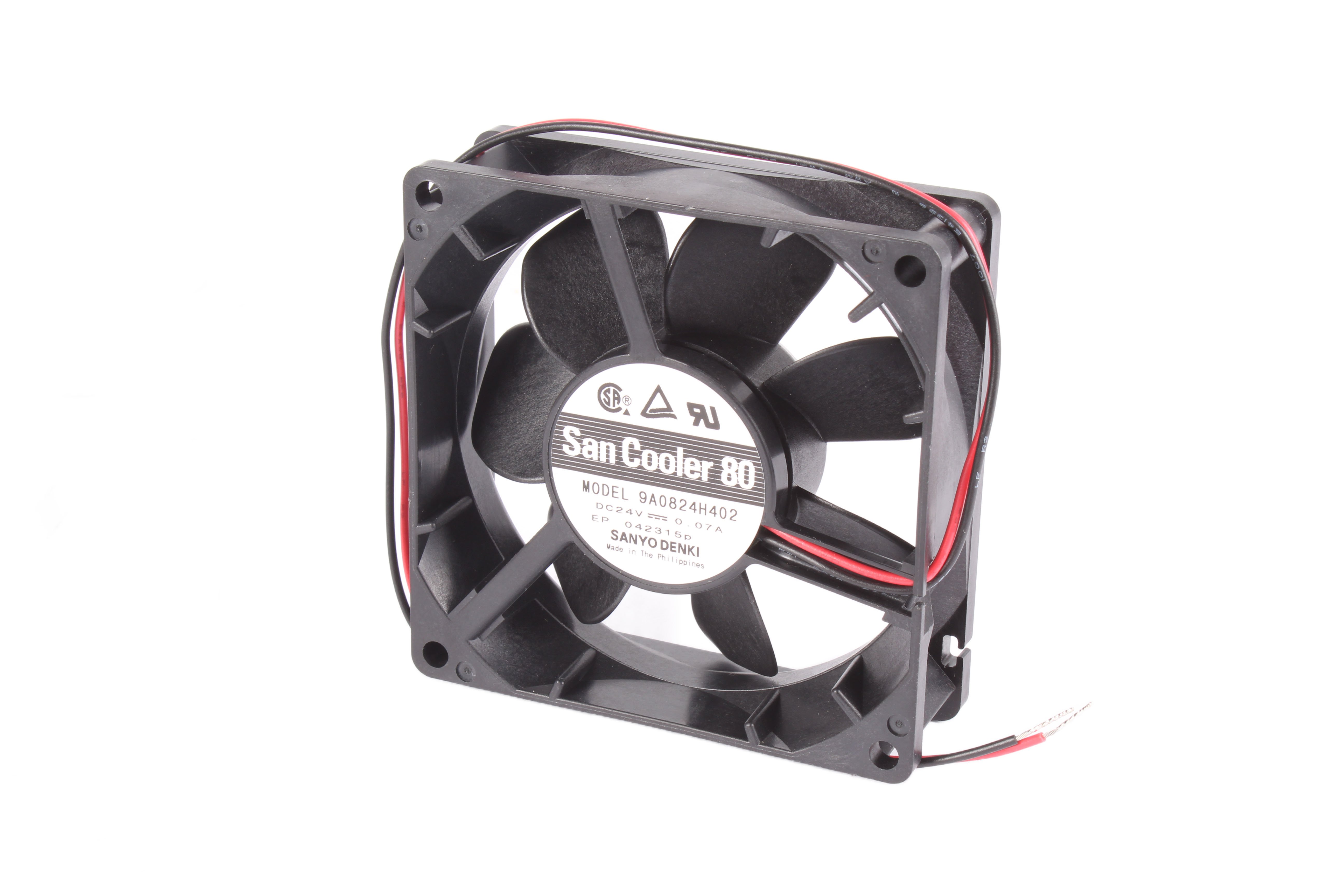 SANYO DENKI 9A0824H402 24VDC 80X80X25MM VENTILADOR AXIAL 24V 0.07A 80 MM 25 MM 80 MM 