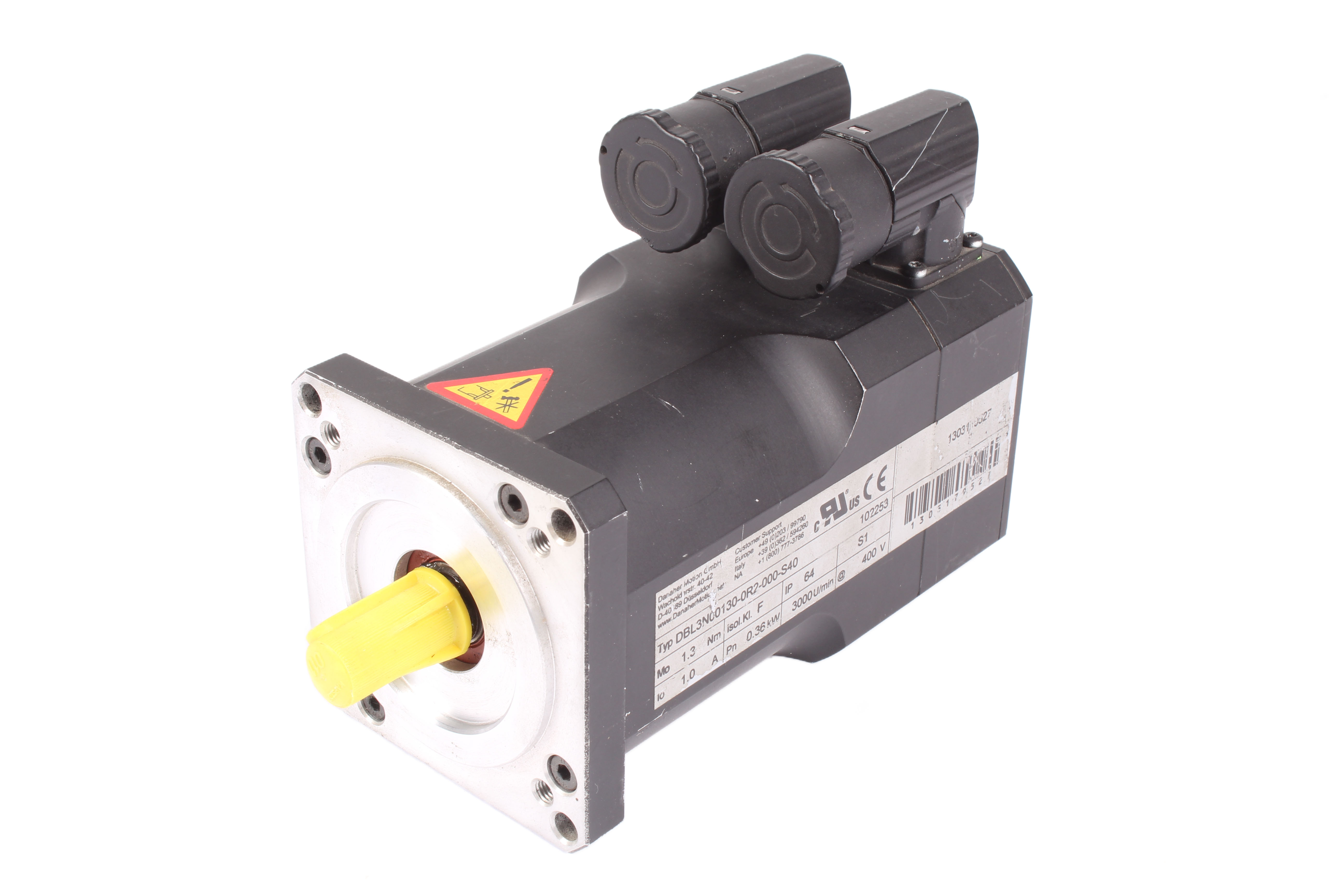 DANAHER MOTION DBL3N00130-0R2-000-S40 SERVOMOTOR 400V 0.36 KW 3000 OBR/MIN 1A 1.3 NM 