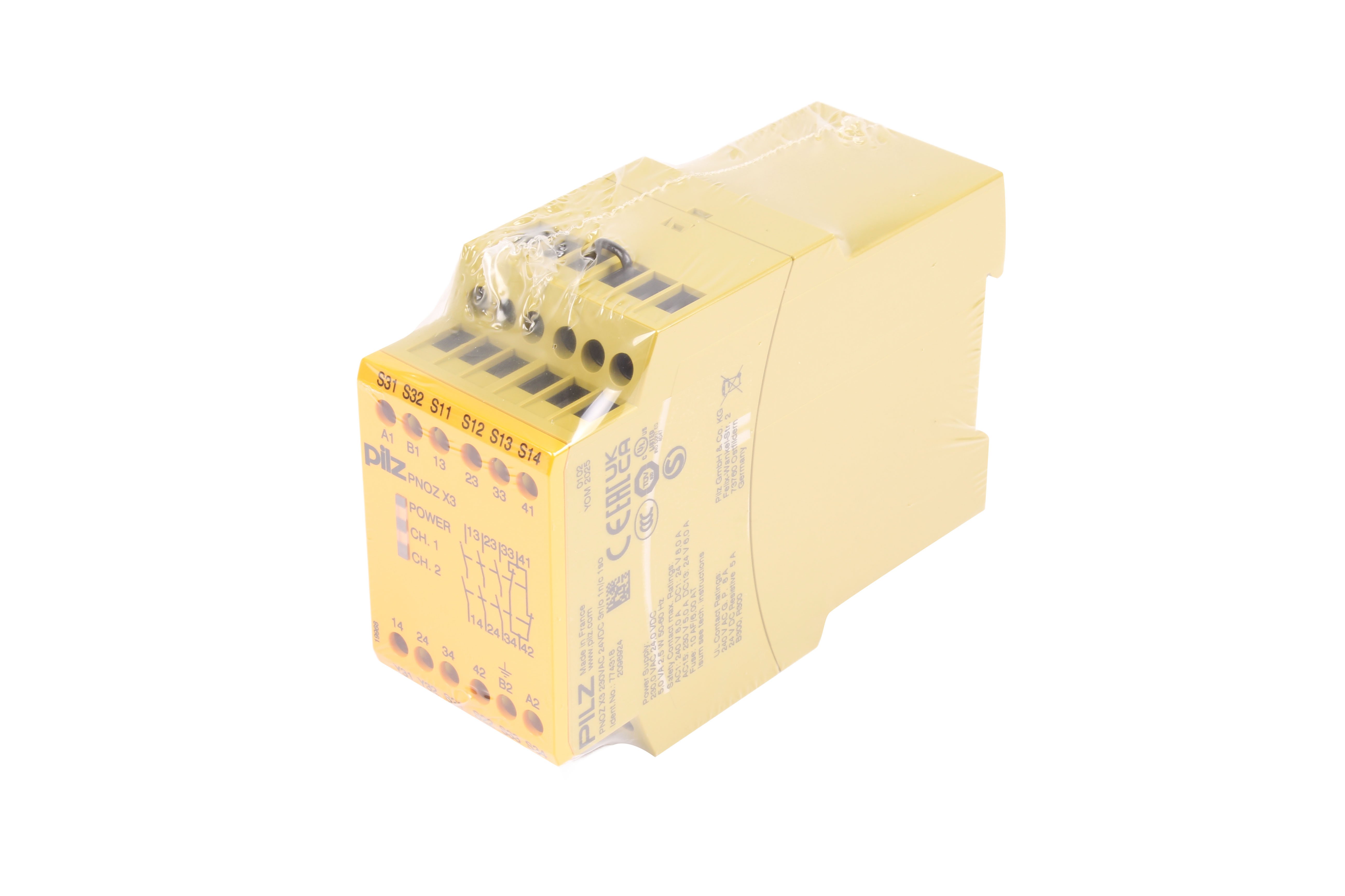 SAFETY RELAY PNOZ X3 230VAC 24VDC 3n/o 1n/c 1so 774318 PILZ