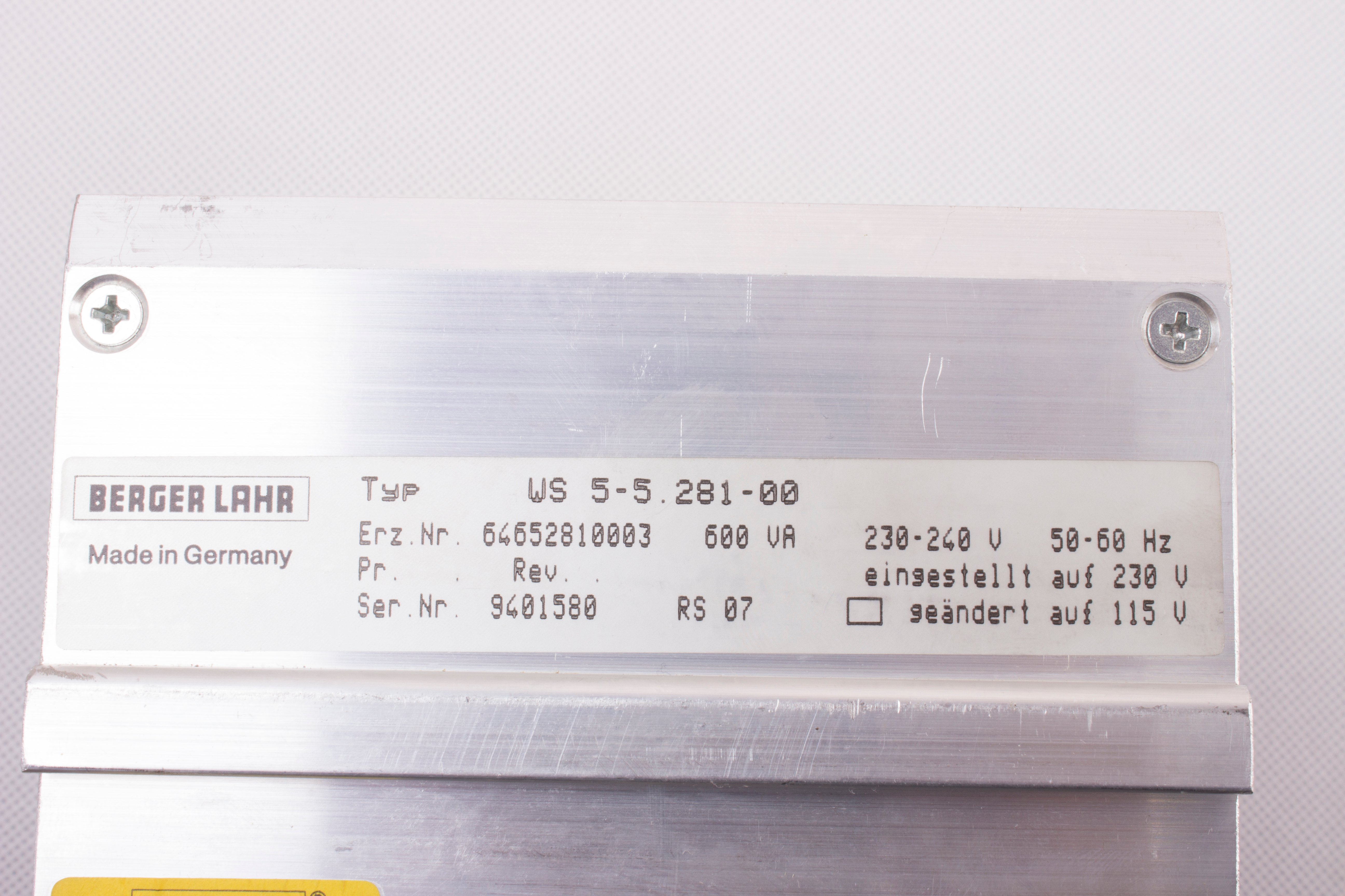 BERGER LAHR WS5-5.281-00 