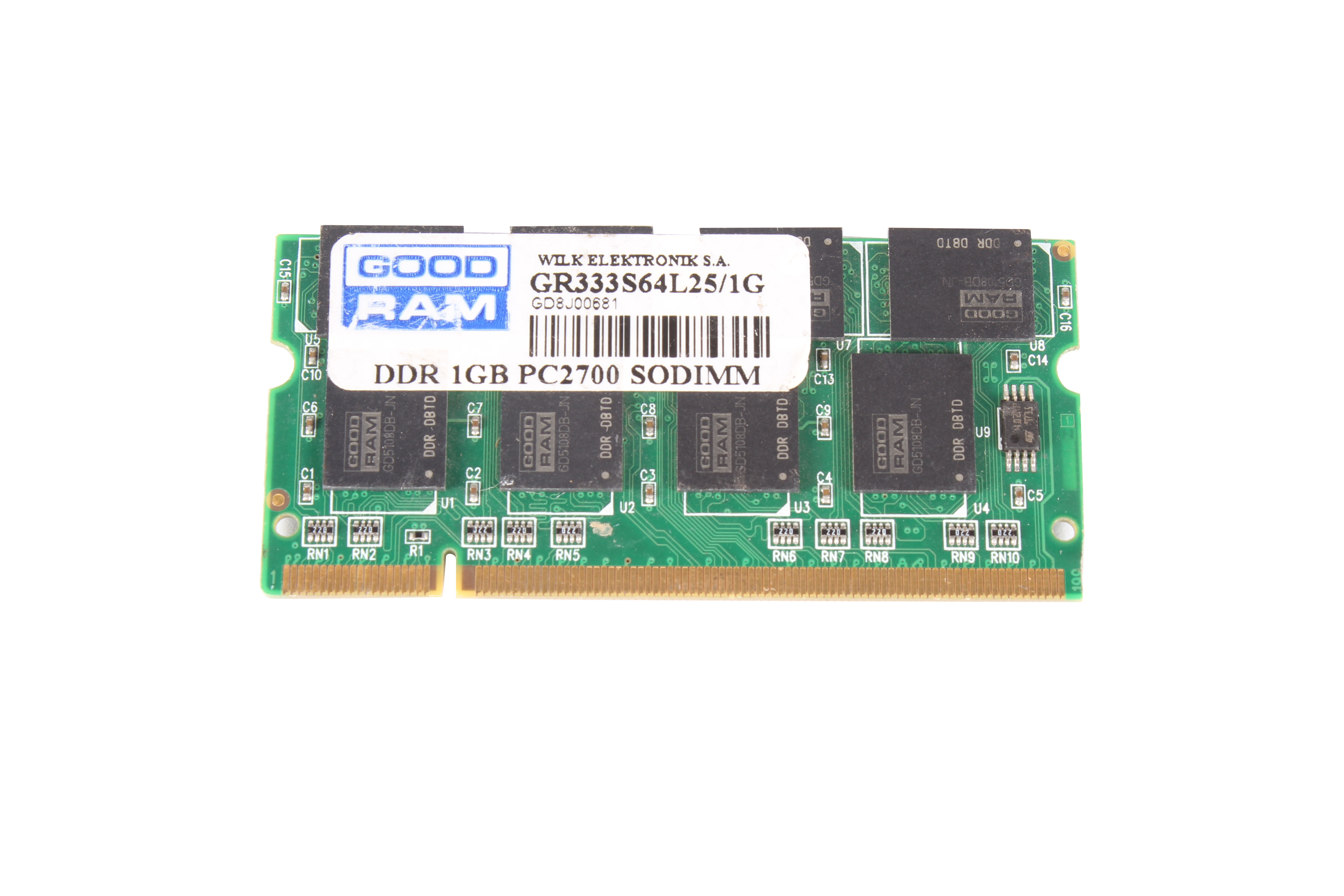 GOOD RAM GR333S64L25/1G DDR 1GB PC2700 SODIMM PAMIĘĆ 