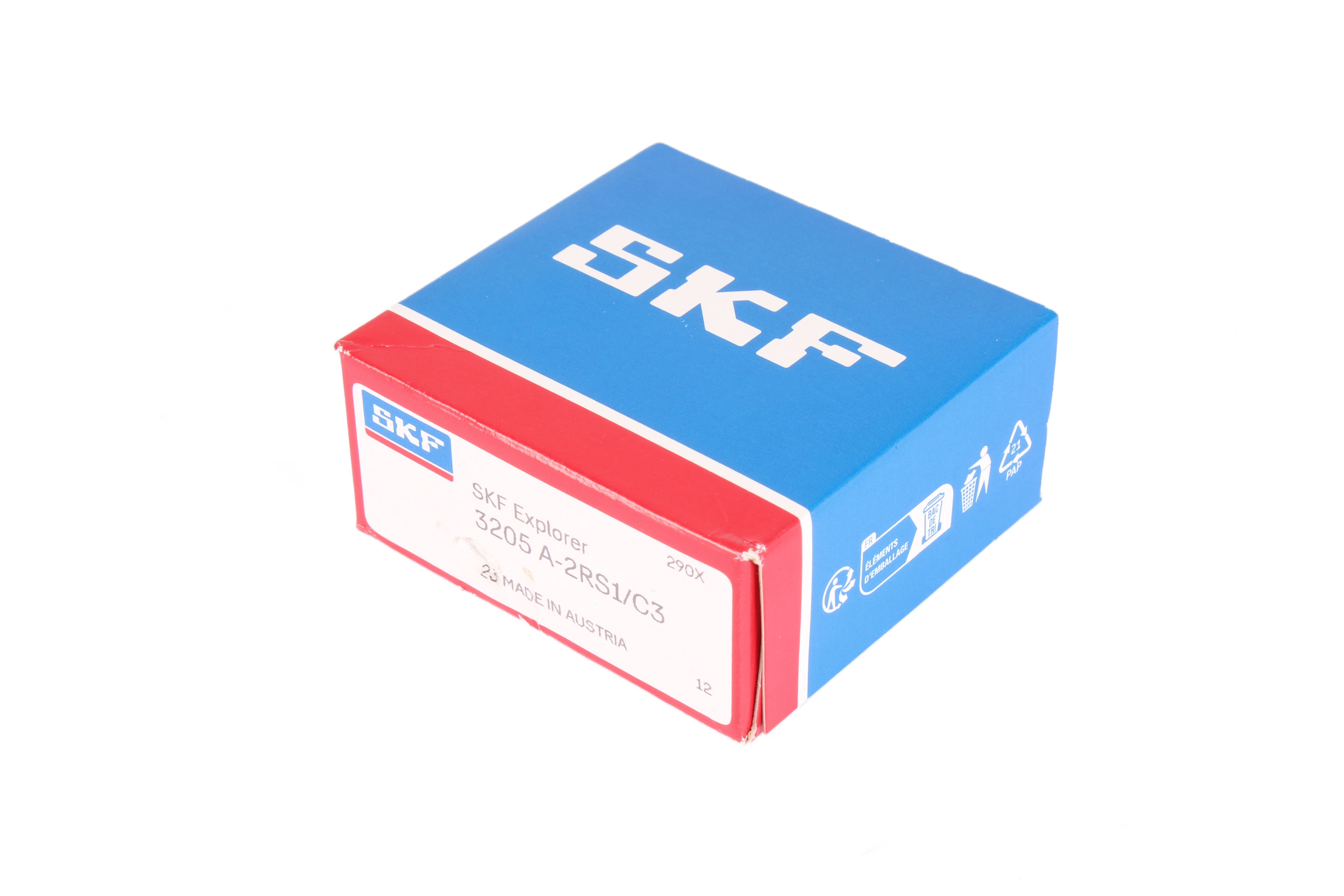 SKF 3205 A-2RS1/C3 25X52X20.6MM ROULEMENT A BILLES A GORGE PROFONDE 8500 OBR/MIN 25 MM 52 MM 20.6 MM 22 KN 15.3 KN 