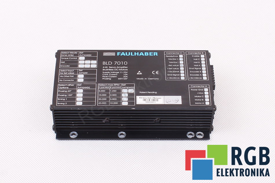 BLD 7010 BLD7010 4-Q SERVO AMPLIFIER BRUSHLESS DC-MOTORS FAULHABER