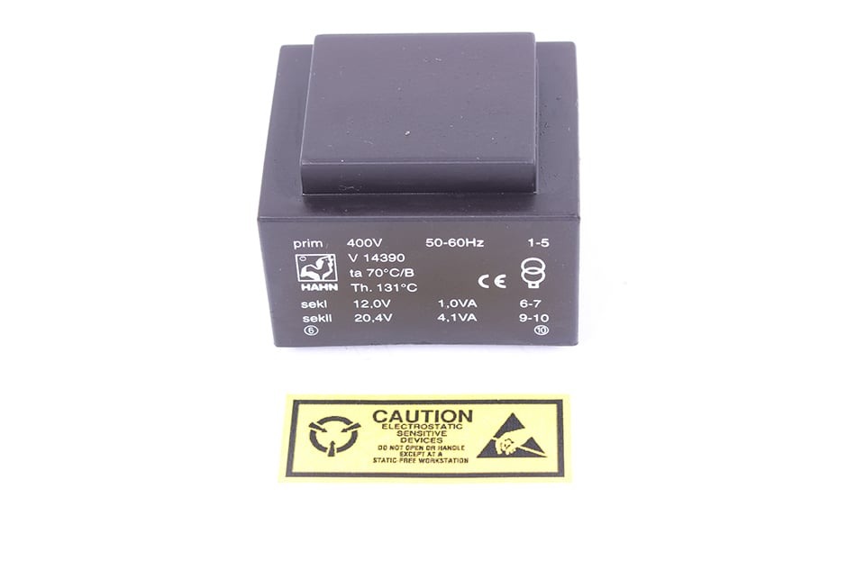 TRANSFORMATOR V14390 PRI 400V 50-60HZ SEC 12V 1VA 20.4V 4.1VA HAHN