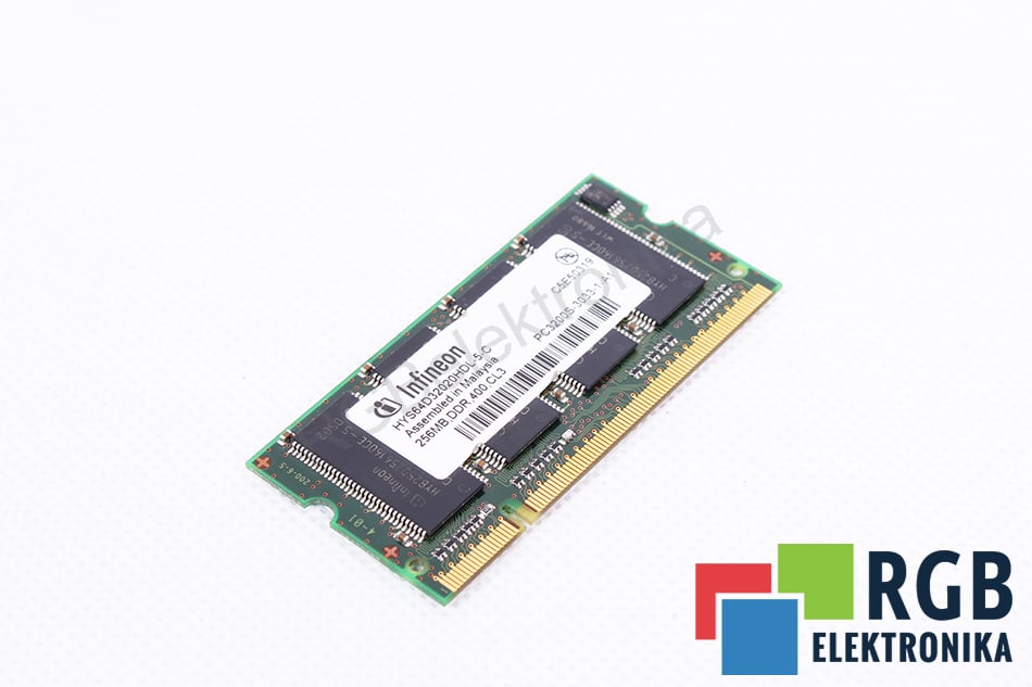 PAMIĘĆ RAM HYS64D32020HDL-5-C PC3200S-3033-1-A1 256MB DDR SDRAM CL3 INFINEON