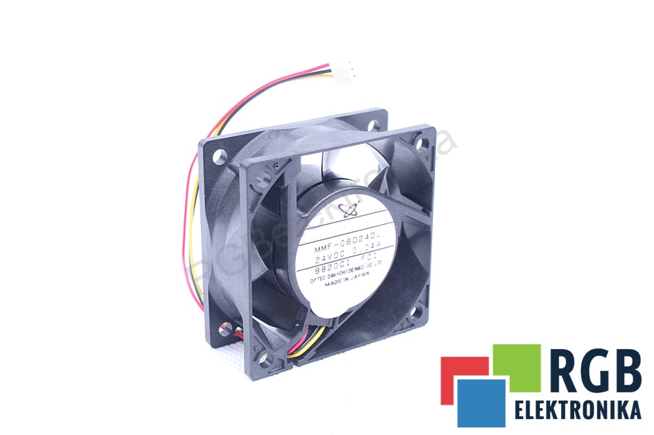 MELCO TECHNOREX MMF-06D24DL-FC1 WENTYLATOR OSIOWY 24V 0.04A 60 MM 25 MM 60 MM 