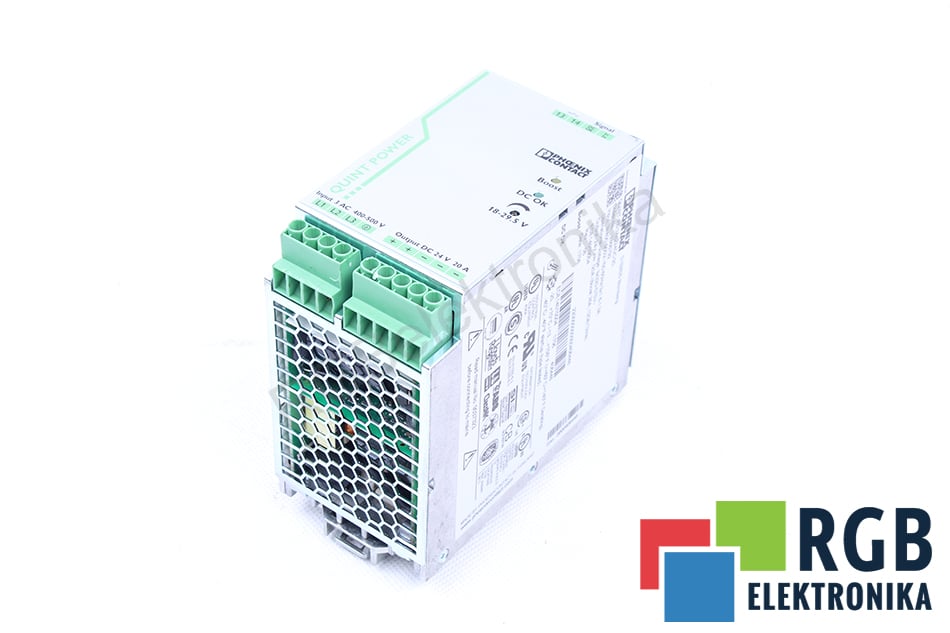 POWER SUPPLY QUINT-PS/3AC/24DC/20 REV.08 24VDC 20A PHOENIX CONTACT