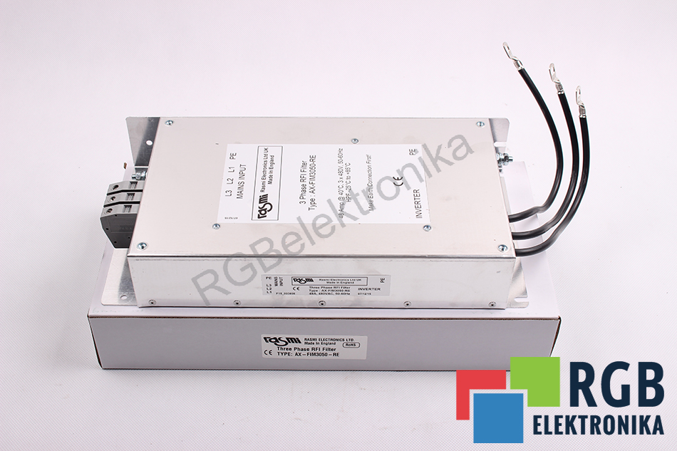 RASMI ELECTRONICS AX-FIM3005-RE 48A 480VAC THREE PHASE RFI FILTER 