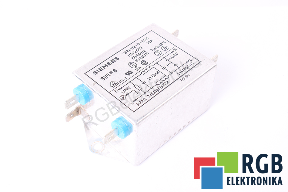 FILTR EMC B84112-B-B110 115/250VAC 10A SIEMENS