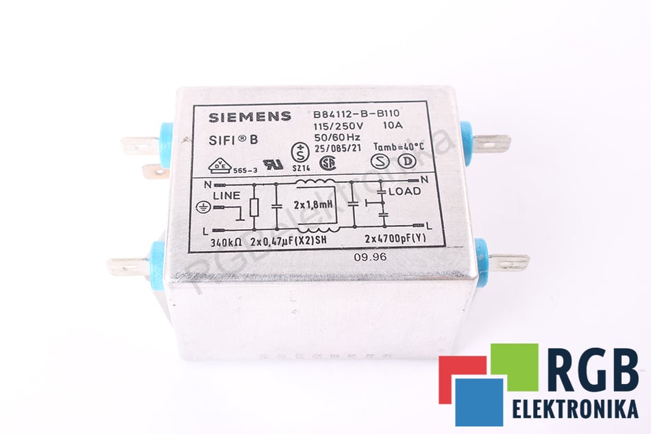 Siemens SIFI B B84112-B-L110 Filter Power Line 10A 105D-4 