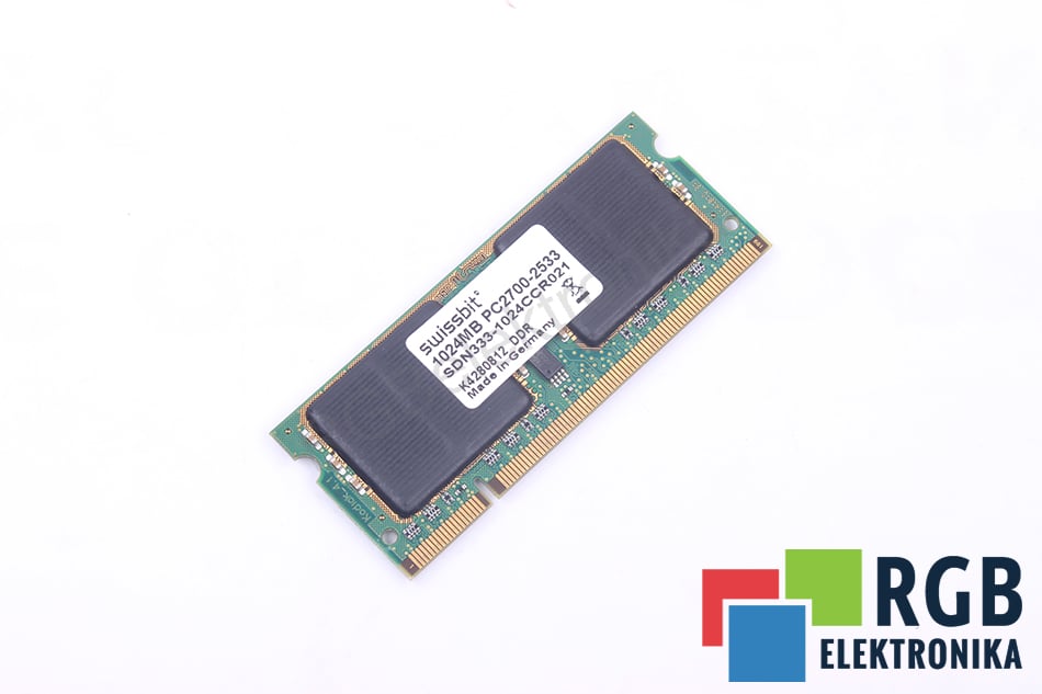PAMIĘĆ RAM 1024MB PC2700-2533 SDN333-1024CCR021 SO-DIMM DDR SWISSBIT