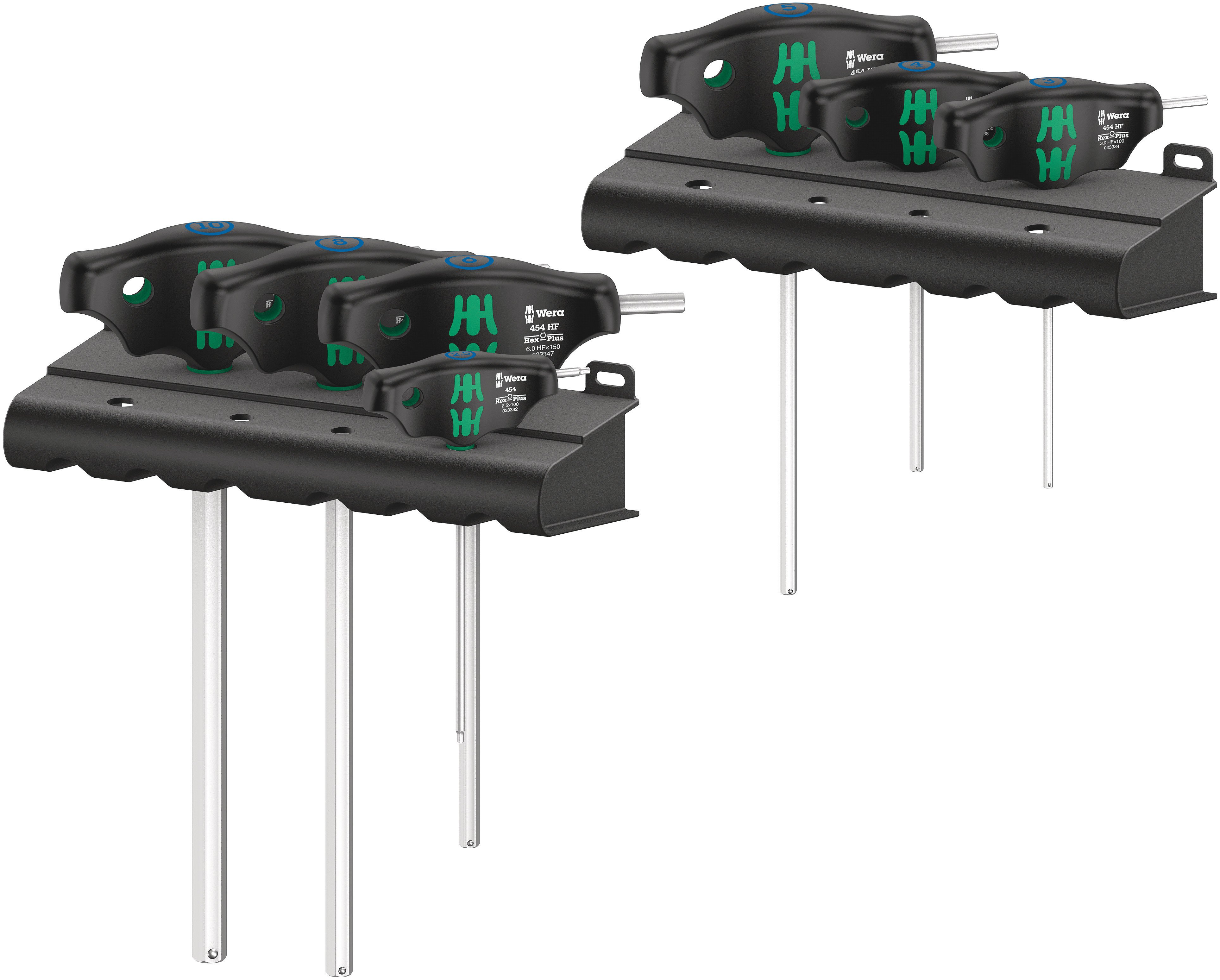 WERA 05023450001 454/7 HF SET 1 ZESTAW WKRĘTAKÓW Z RĘKOJEŚCIĄ POPRZECZNĄ DO ŚRUB Z PROFILEM HEX-PLUS 