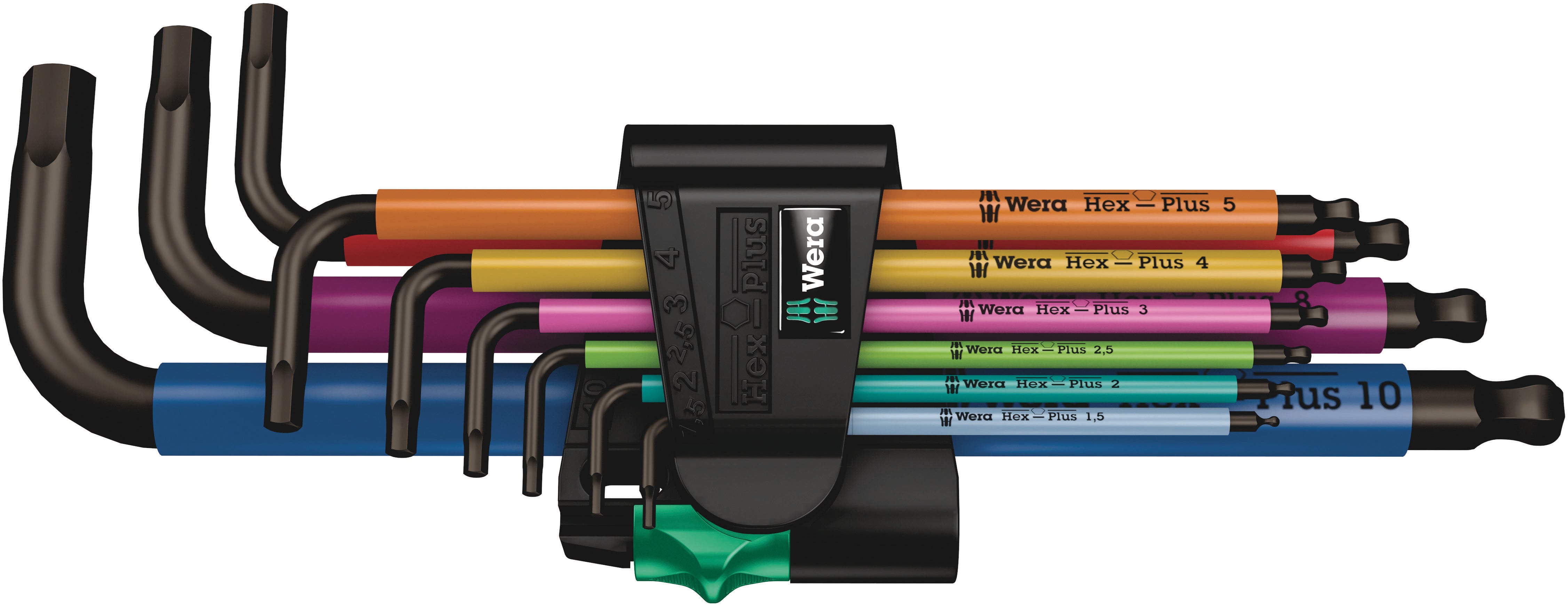 WERA 05073593001 950/9 HEX-PLUS MULTICOLOUR 1 SB ZESTAW KLUCZY TRZPIENIOWYCH Z KOŃCÓWKĄ KULISTĄ 