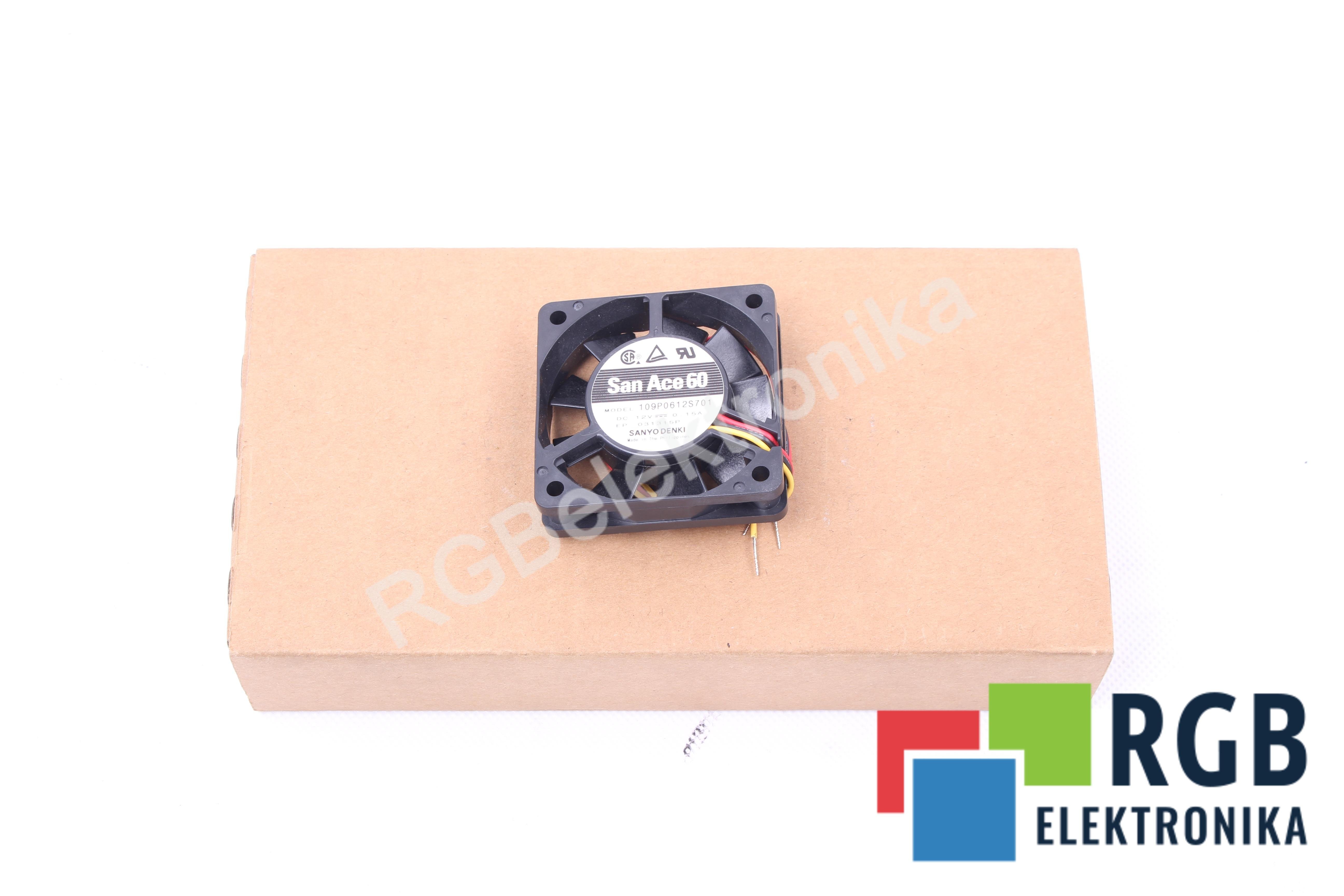 SANYO DENKI 109P0612S701 AXIALGEBLÄSE 12V 0.15A 60 MM 15 MM 60 MM 