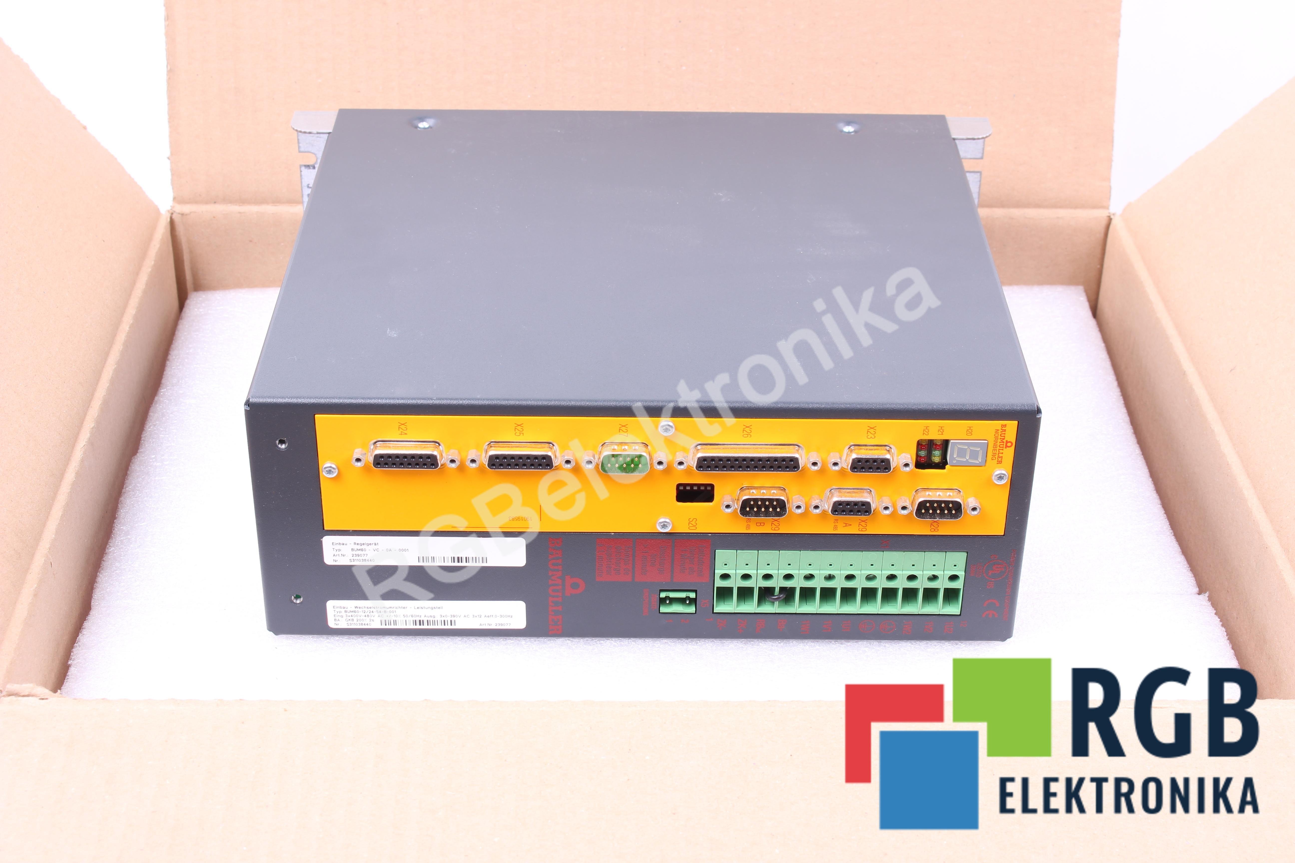 BUM60-12/24-54-B-001 BUM60-VC-0A-0001 0-390VAC 12A 0-300HZ BAUMULLER