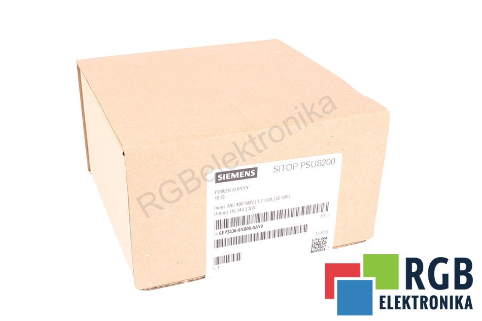 SIEMENS 6EP3436-8SB00-0AY0 SITOP PSU8200 ALIMENTATORE 480W 24 V DC 20A 