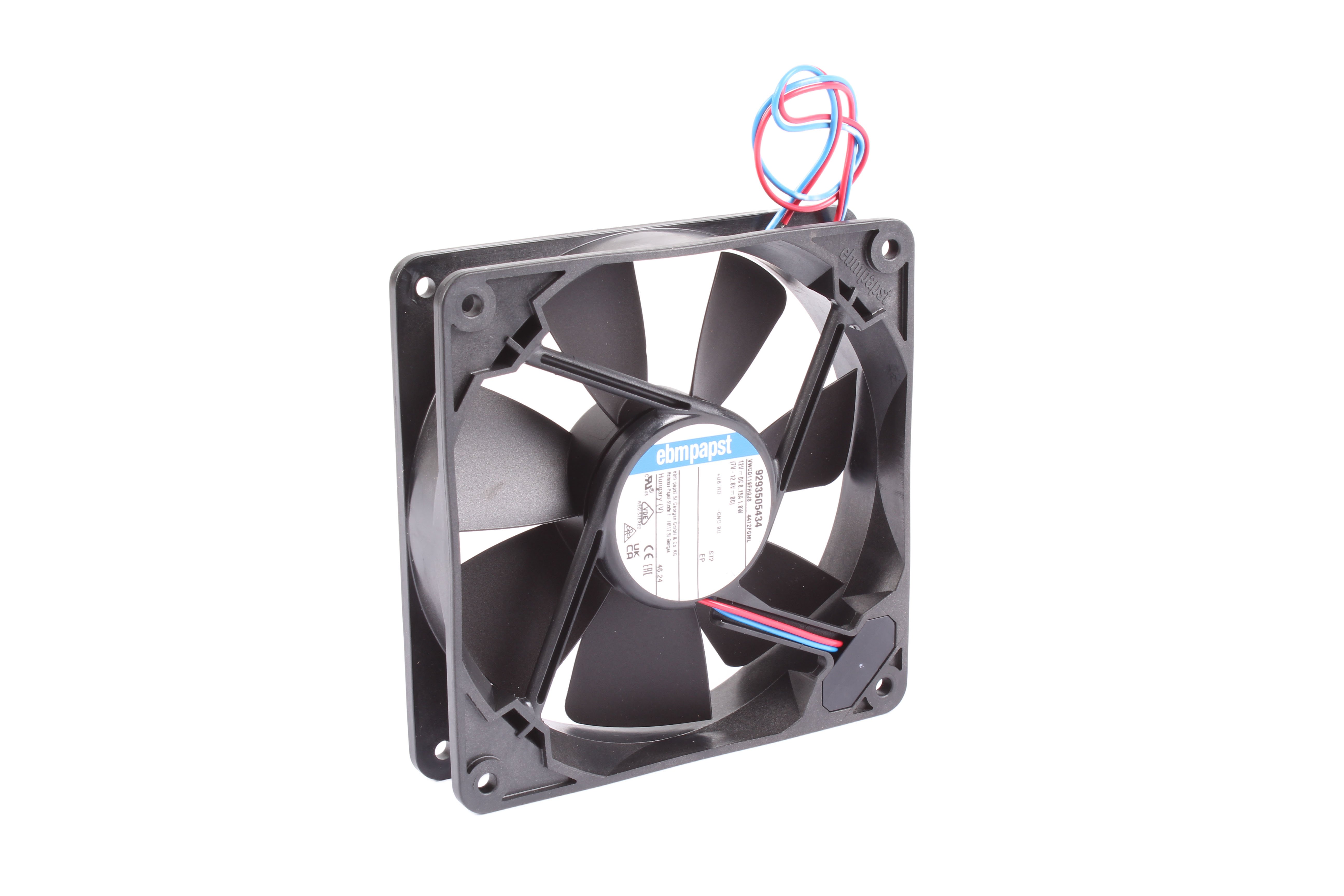 EBM PAPST 4412 FGML 9293505434 VENTILATORE ASSIALE 12V 0.15A 119 MM 25 MM 119 MM 