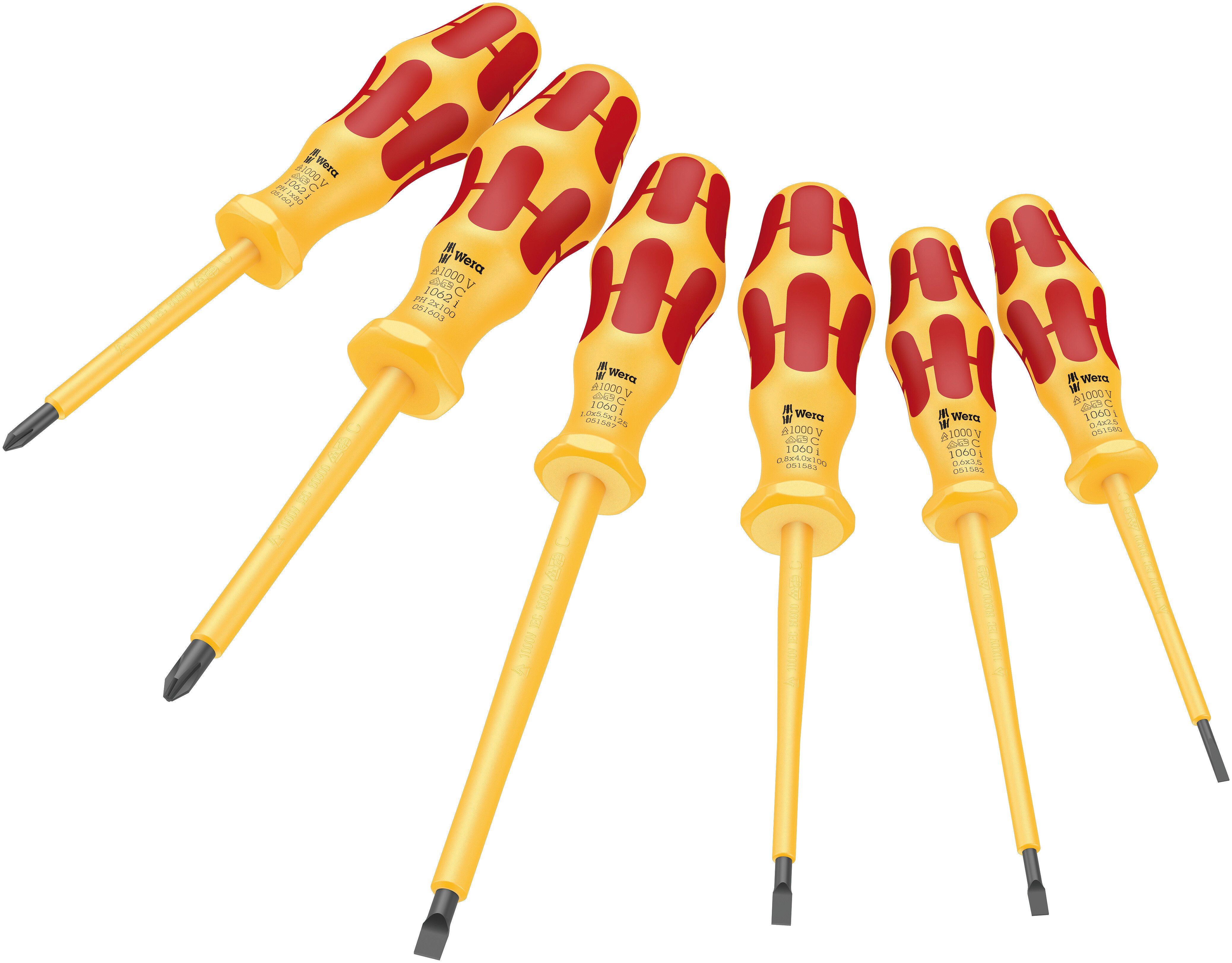 WERA 05051575001 1060 I/1062 I/6 VDE ZESTAW WKRĘTAKÓW KRAFTFORM, 6 CZĘŚCI 