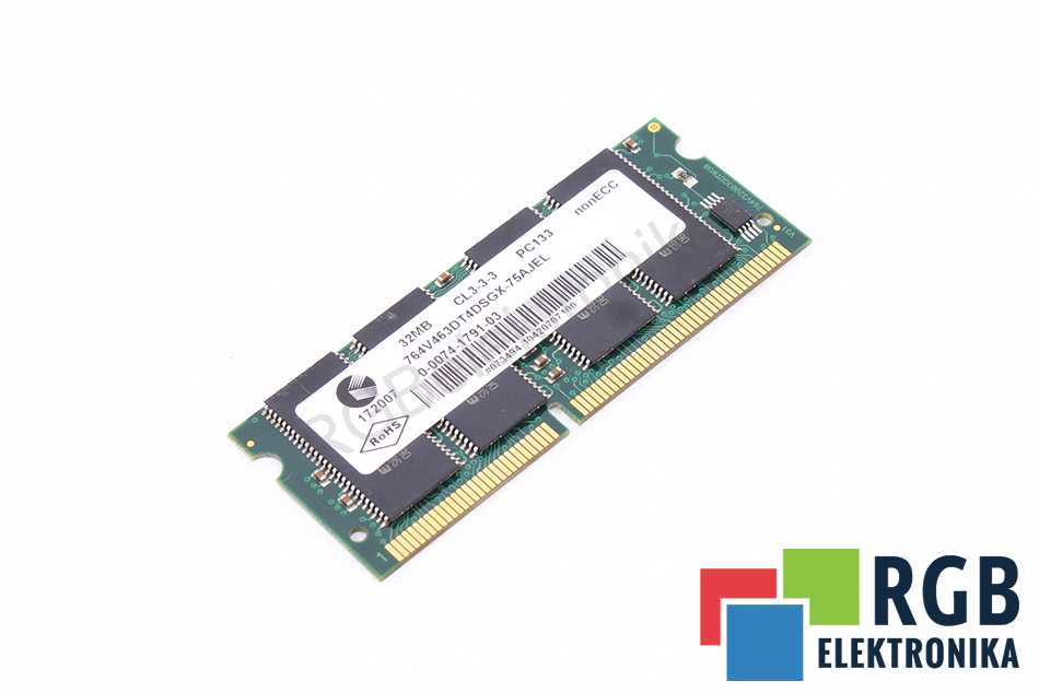 SDRAM MEMORY 32MB CL3-3-3 PC133 764V463DT4DSGX-75AJEL
