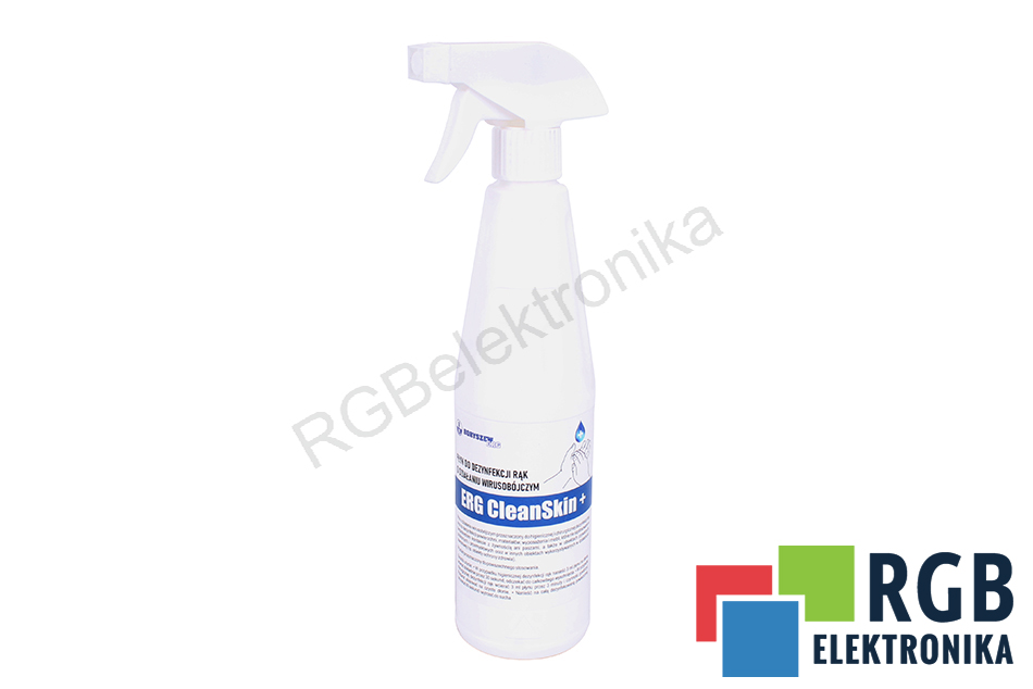 ERG CLEANSKIN+ 0.5L PŁYN DO DEZYNFEKCJI RĄKO DZIAŁANIU WIRUSOBÓJCZYM ATOMIZEREM 20.20.14 BORYSZEW