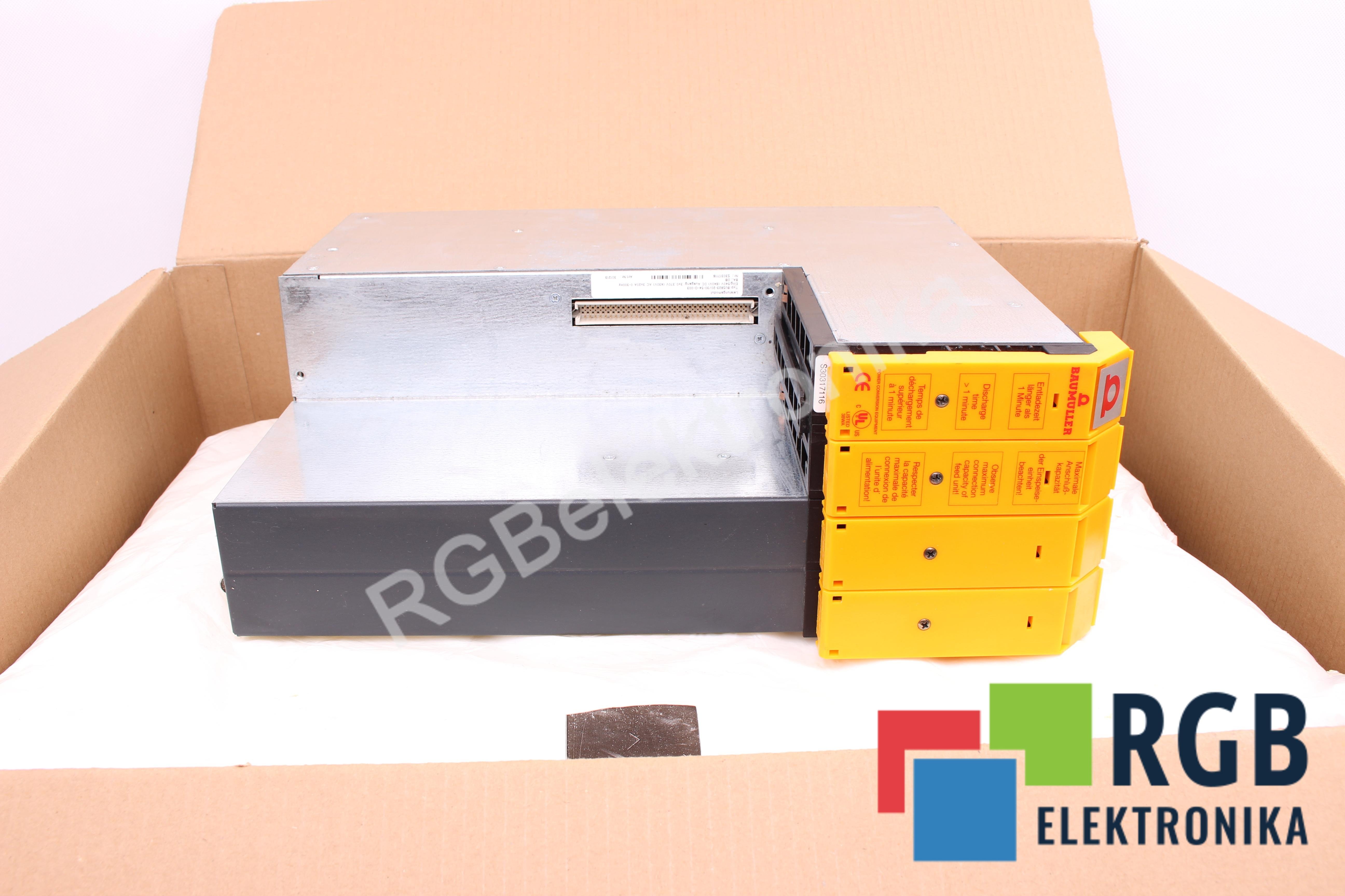 LEISTUNGSMODUL BUS623-20/30-54-O-003 3X0-370VAC 20A 0-300HZ BAUMULLER