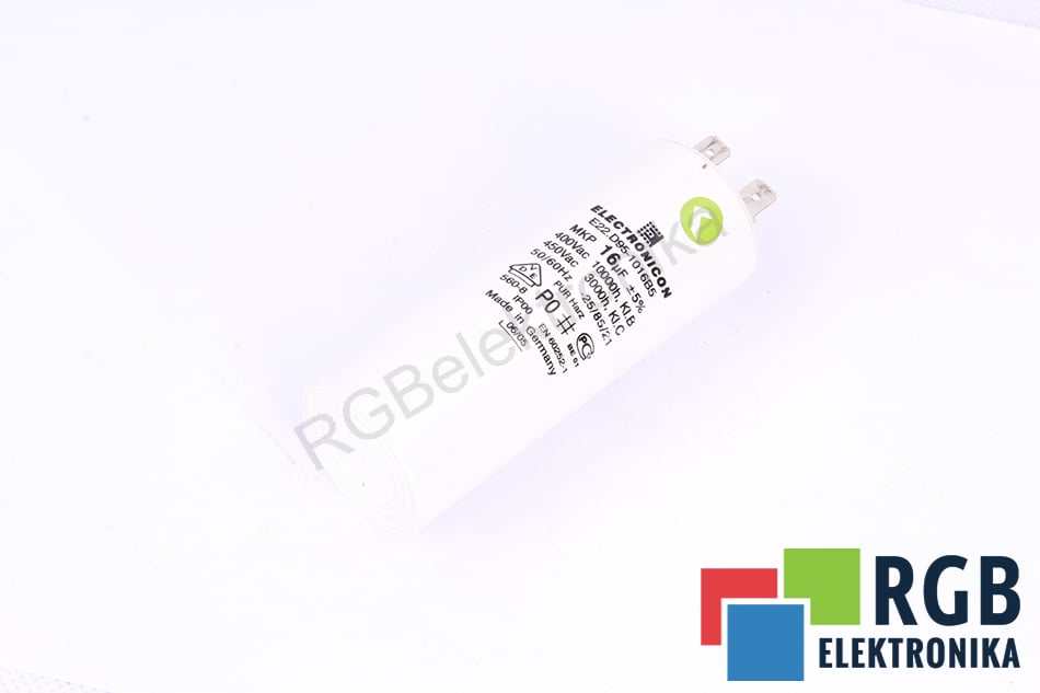 KONDENSATOR E22.D95-1016B5 16UF 400/450VAC ELECTRONICON