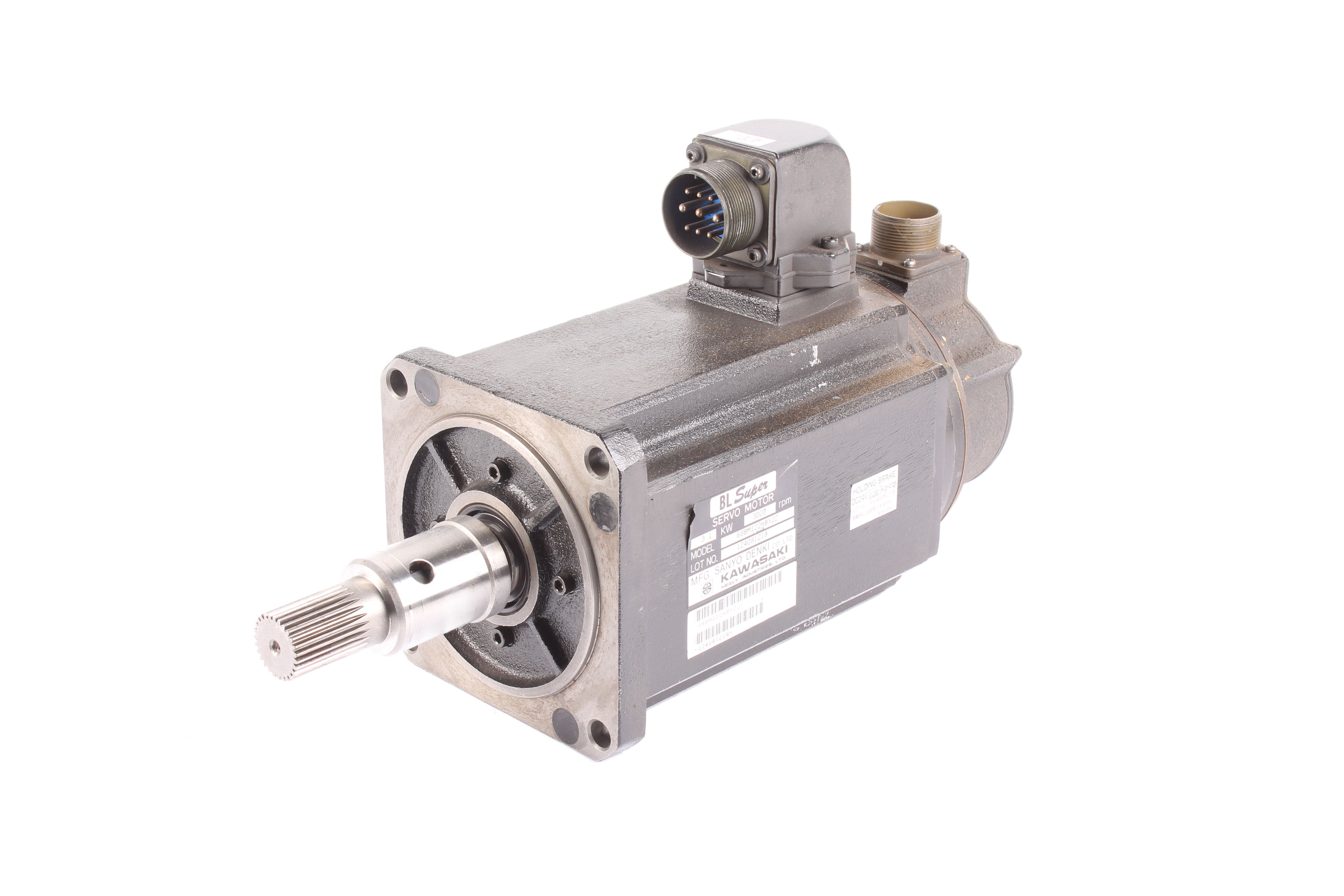 KAWASAKI 68BM122HBX22 SERVOMOTOR 3.1 KW 3000 OBR/MIN 