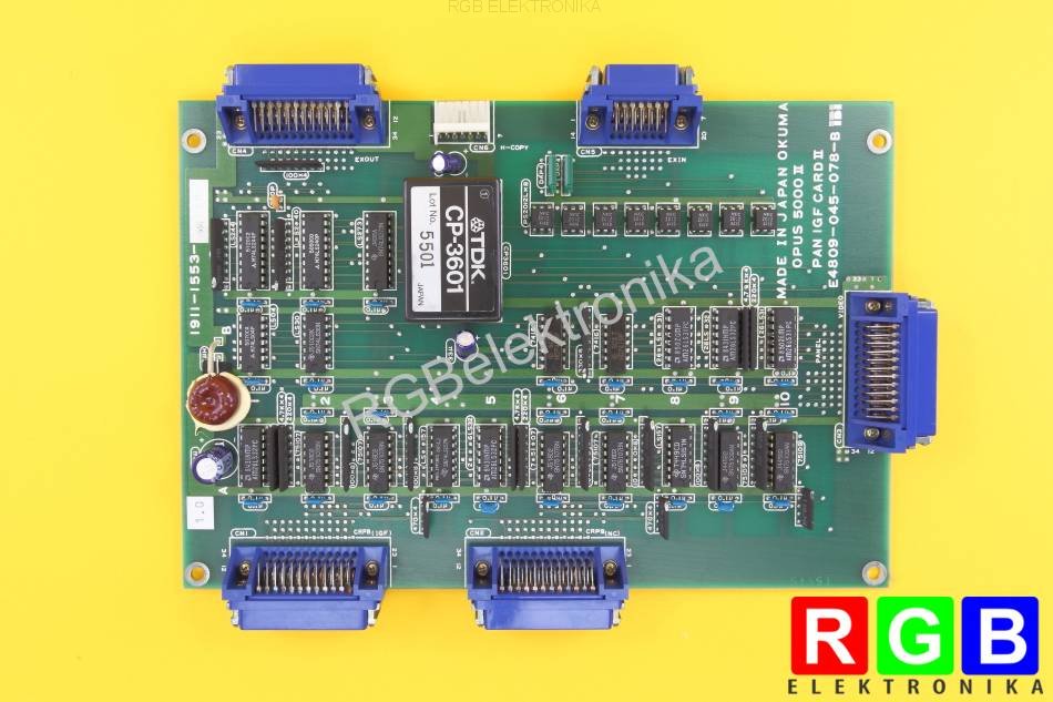 OKUMA OPUS 5000II E4809-045-078-B PAN IGF CARD II 1911-1553-08-18
