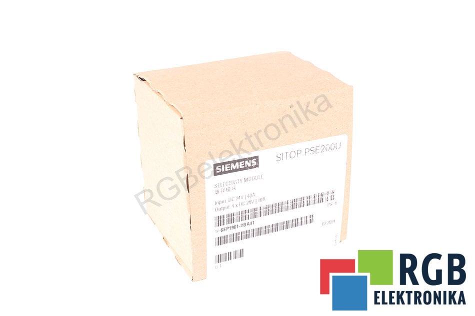 SIEMENS 6EP1961-2BA41 SITOP PSE200U POWER SUPPLY MONTAŻ NA SZYNIE DIN 24 V DC 10A 