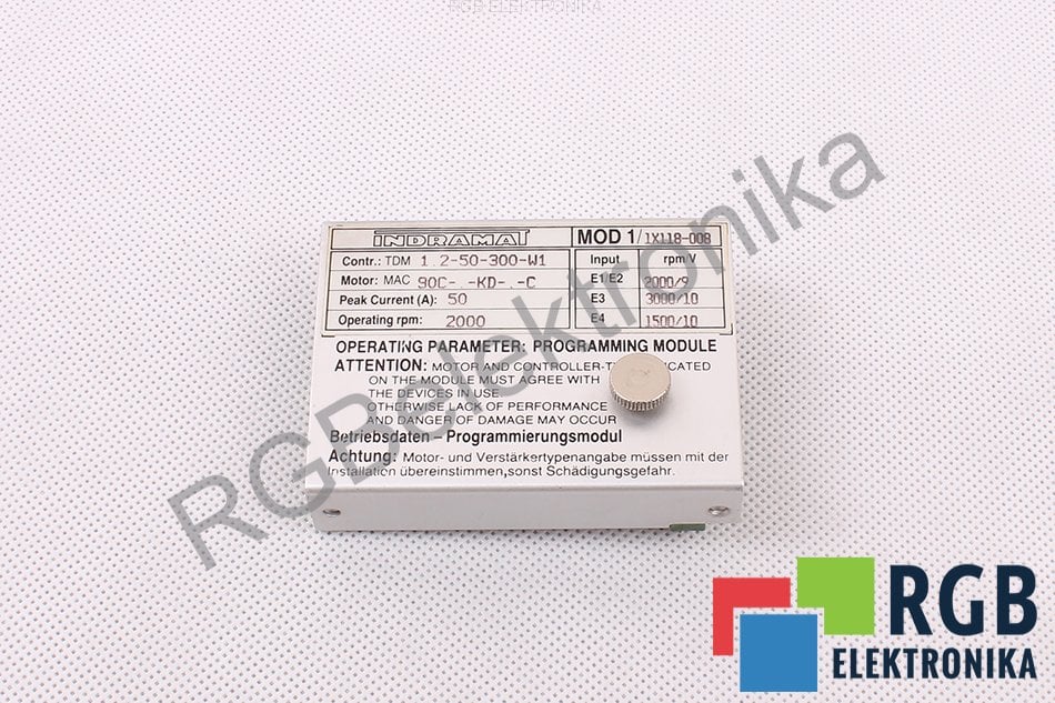 MOD 1/1X118-008 OPERATING PARAMETER PROGRAMMING TDM MODULE INDRAMAT