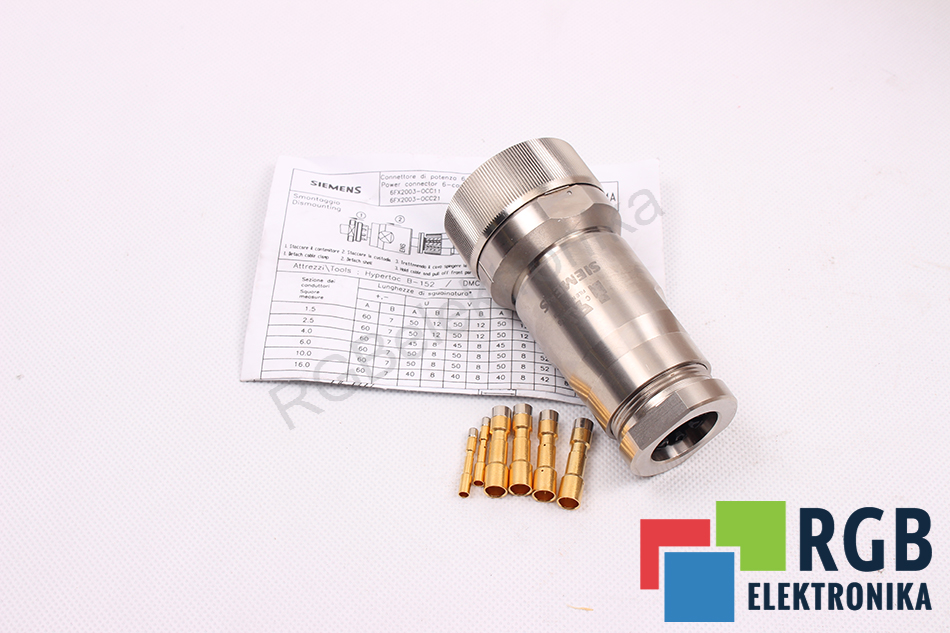 NOWE 6FX2003-0CC21 6-PIN ZŁĄCZE ZASILANIA SILNIKA SIEMENS