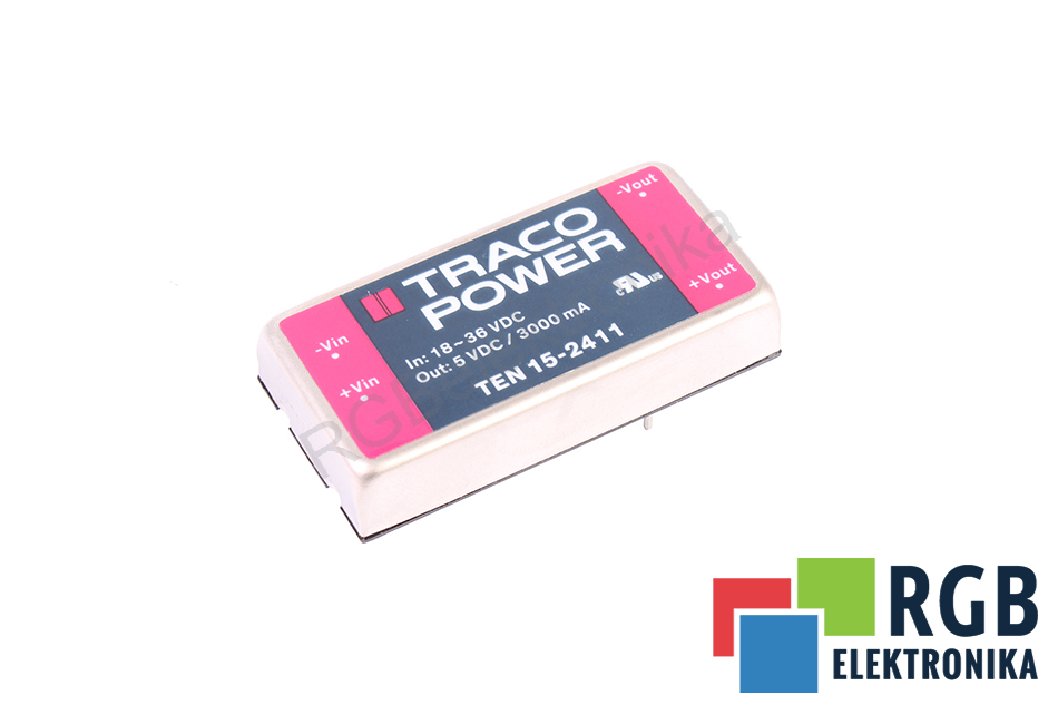 TRACO POWER TEN15-2411 IN 18-36VDC OUT 5VDC 