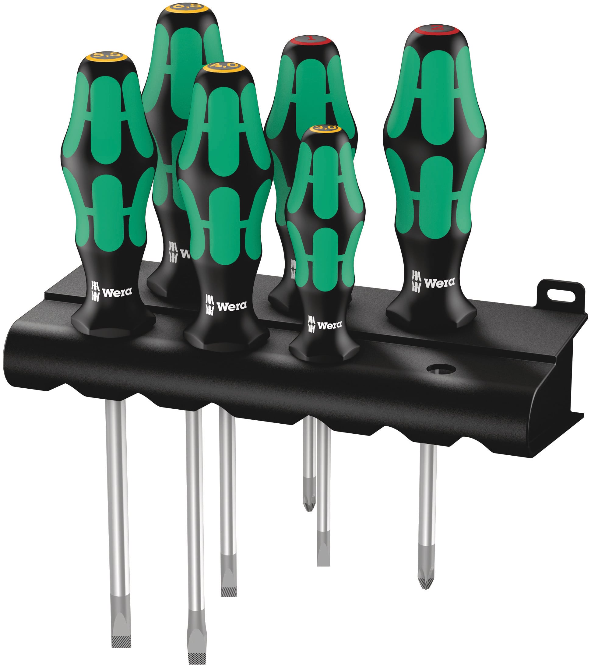 WERA 05105650001 334/6 ZESTAW WKRĘTAKÓW KRAFTFORM LASERTIP + WIESZAK, 6 CZĘŚCI 