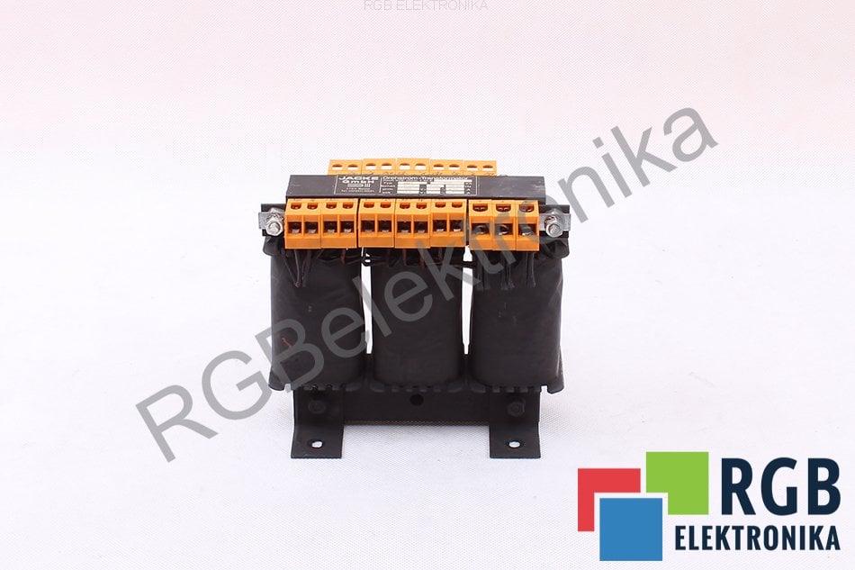 DGT 500VA VDE 0550 T40 E 50/60HZ PRIM. 380V 0.85A SEK. 19.5V 15A DREHSTROM-TRANSFORMATOR JACKE