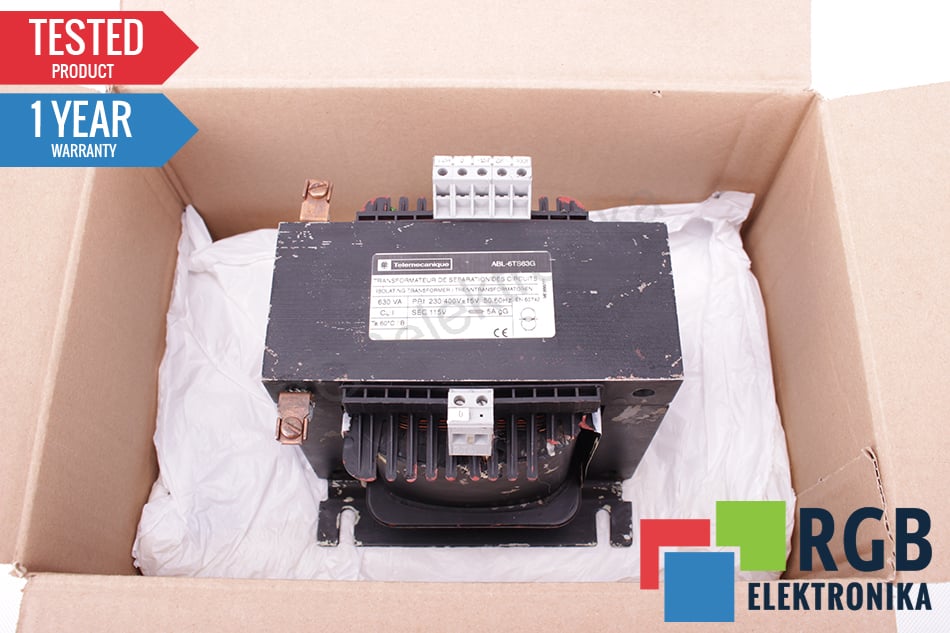 TRANSFORMATOR ABL-6TS63G 630VA PRI 230/400V SEC 115V TELEMECANIQUE