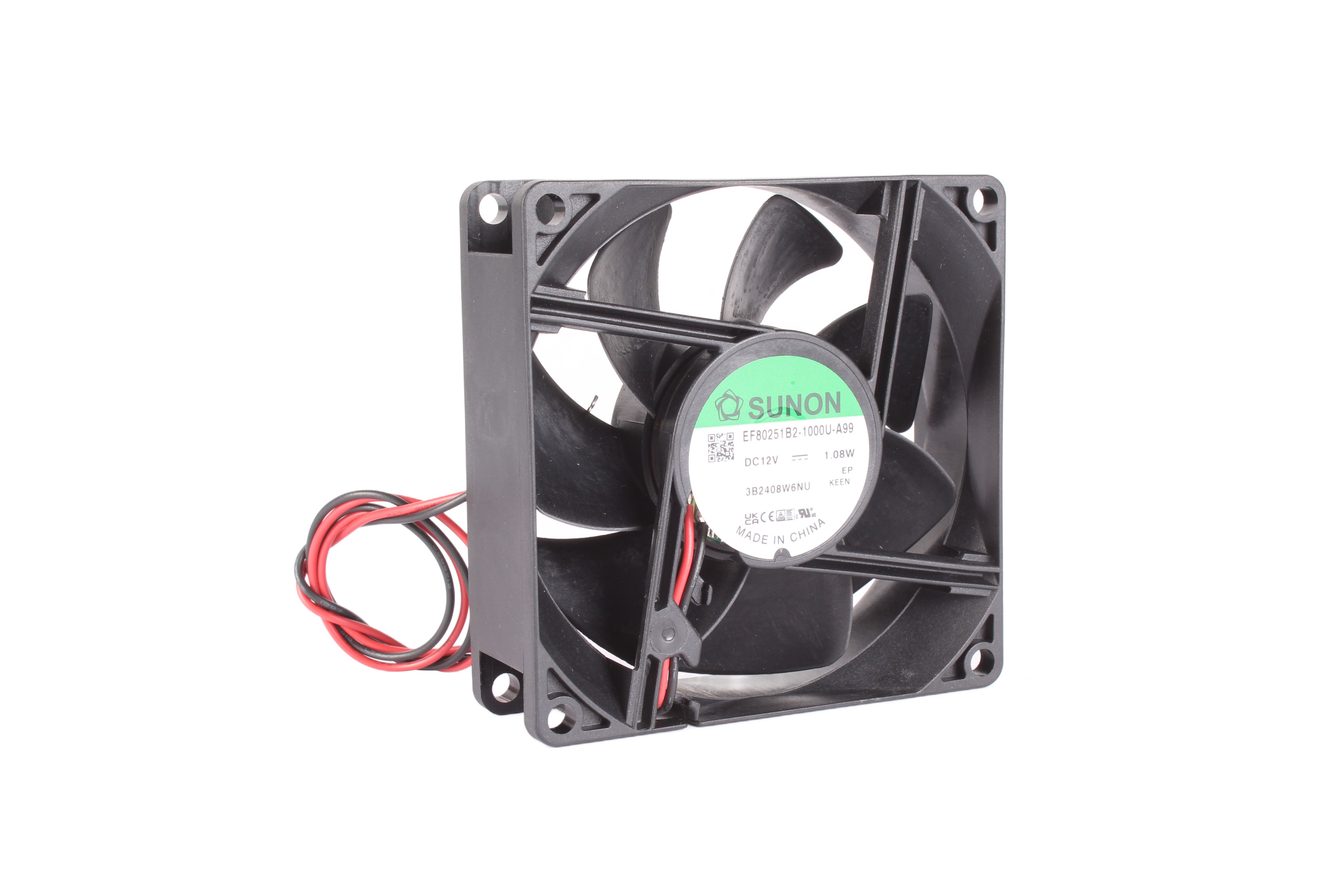 SUNON EF80251B2-1000U-A99 80X80X25MM 1.08W VENTILADOR AXIAL 12V 80 MM 25 MM 80 MM 