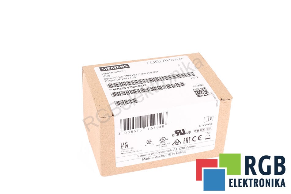 6EP3331-6SB00-0AY0 SIEMENS LOGO!POWER 24 V UNIWERSALNY ZASILACZ STABILIZOWANY
