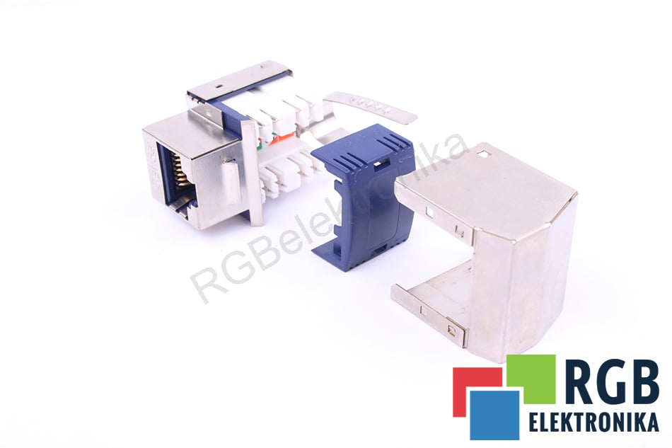 NOWE NIEBIESKIE GNIAZDO STP RJ45 CAT5E DCN/FA-682MKSF-8-C5E EMITER NET