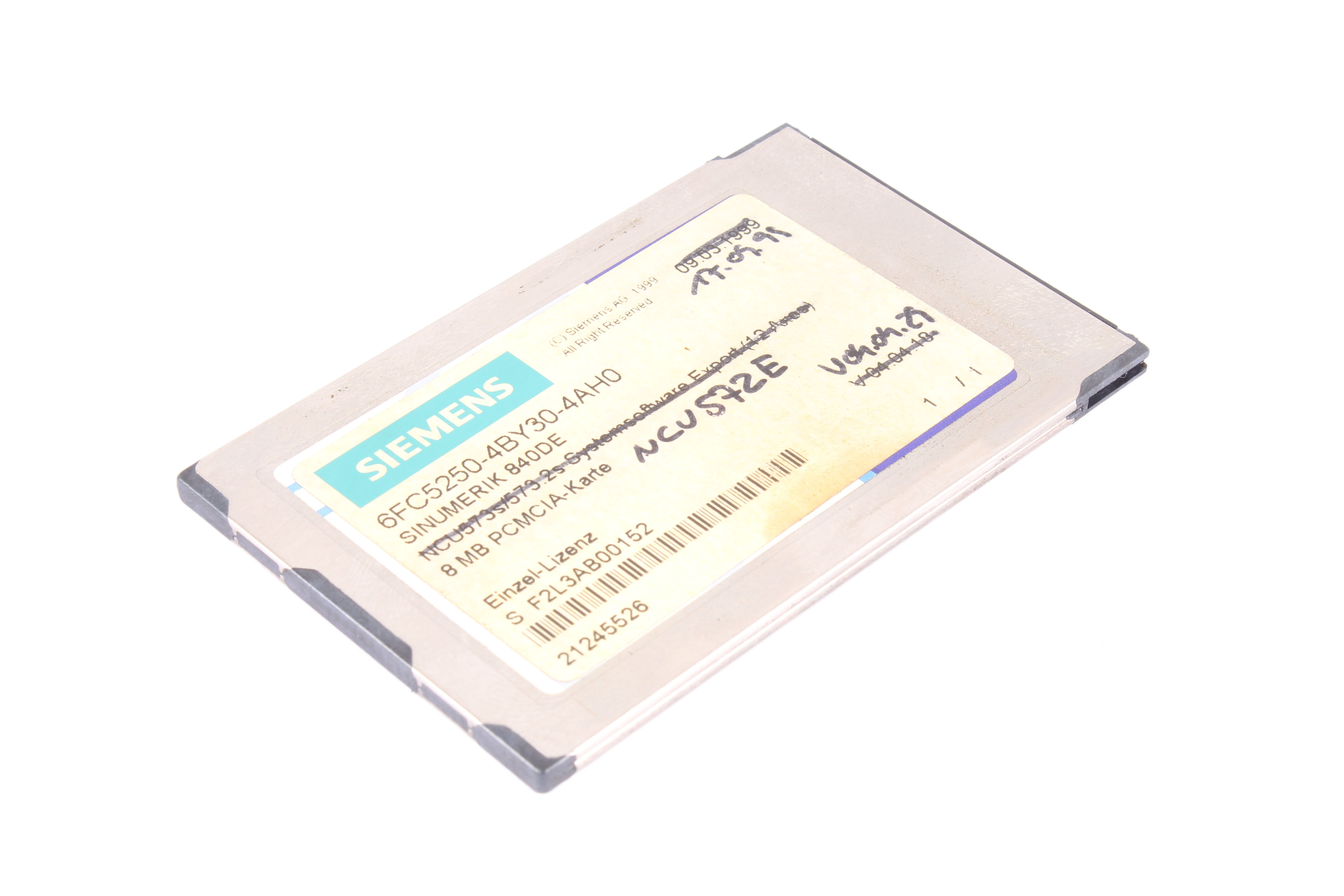 SIEMENS 6FC5250-4BY30-4AH0 SINUMERIK 840DE 8MB 