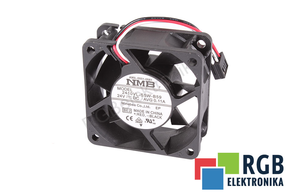 NMB TECHNOLOGIES 2410VL-S5W-B59 A90L-001-0581 60X60X25MM 24VDC WENTYLATOR OSIOWY 24V 