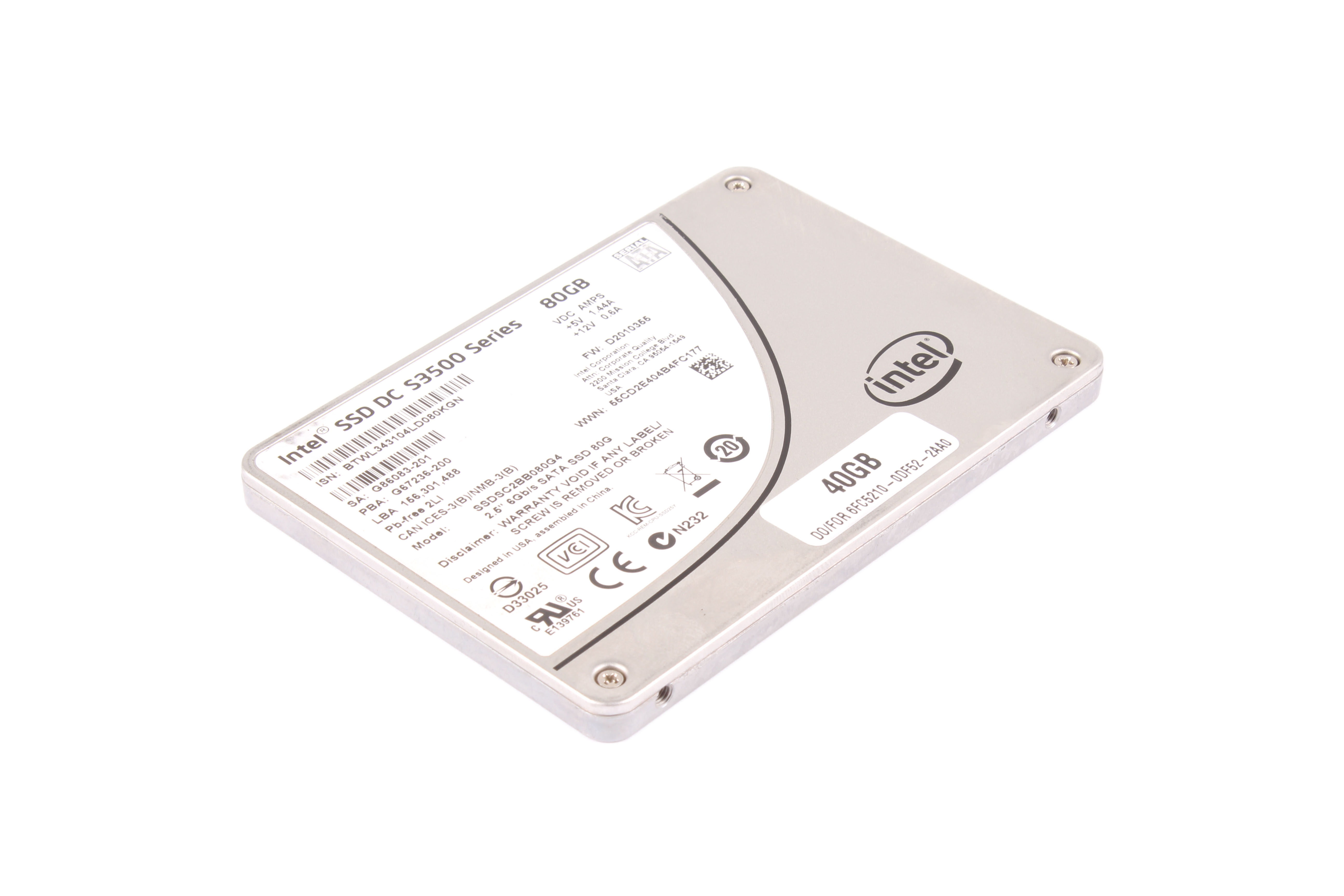 INTEL SSDSC2BB080G4 2.5