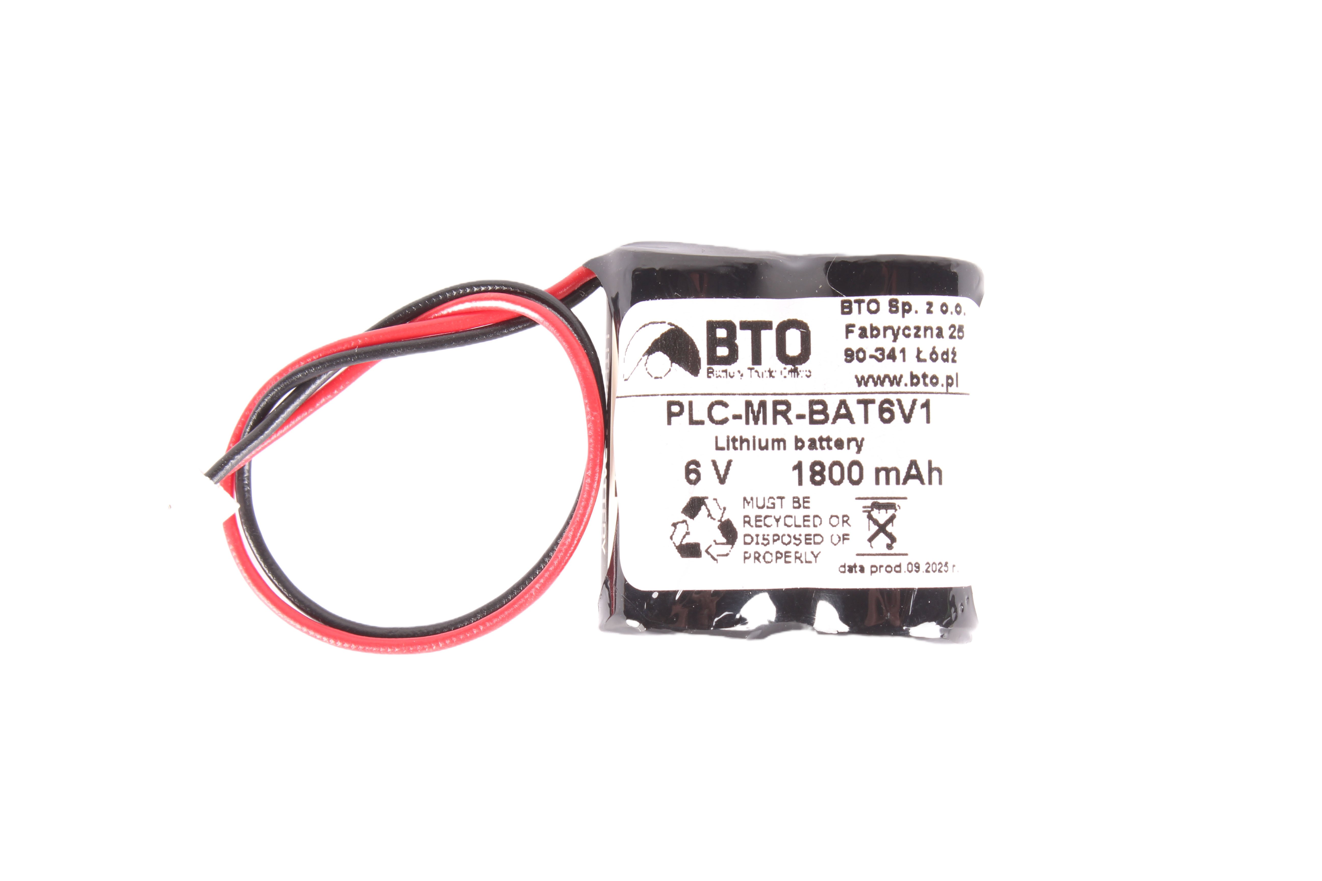 LA BATTERIE PUR MR-BAT6V1 MR-J4 6.0V PLC-MR-BAT6V1 6V 1800 MAH REMPLACEMENT