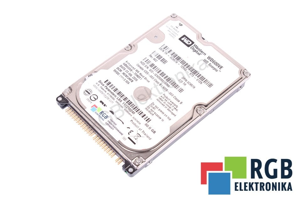 WESTERN DIGITAL WD600VE-75HDT1 60GB IDE WD600VE WD SCORPIO