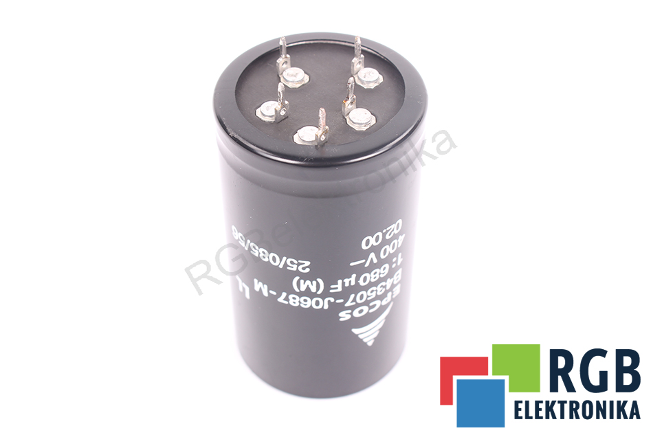 KONDENSATOR 680UF 400VDC B43507-J0687-M 25/085/56 EPCOS