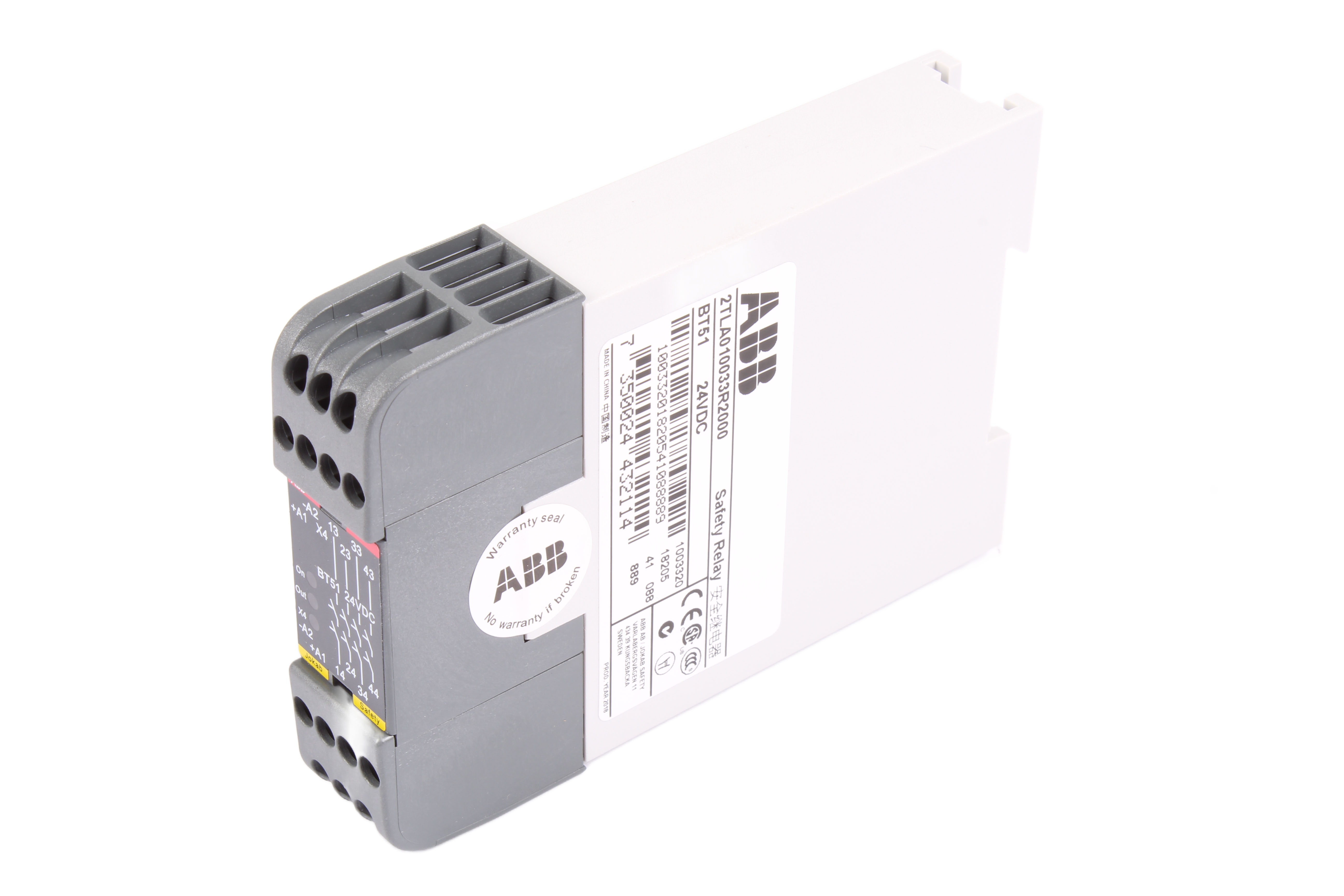 ABB BT51 2TLA010033R2000 SAFETY RELAY 24V 