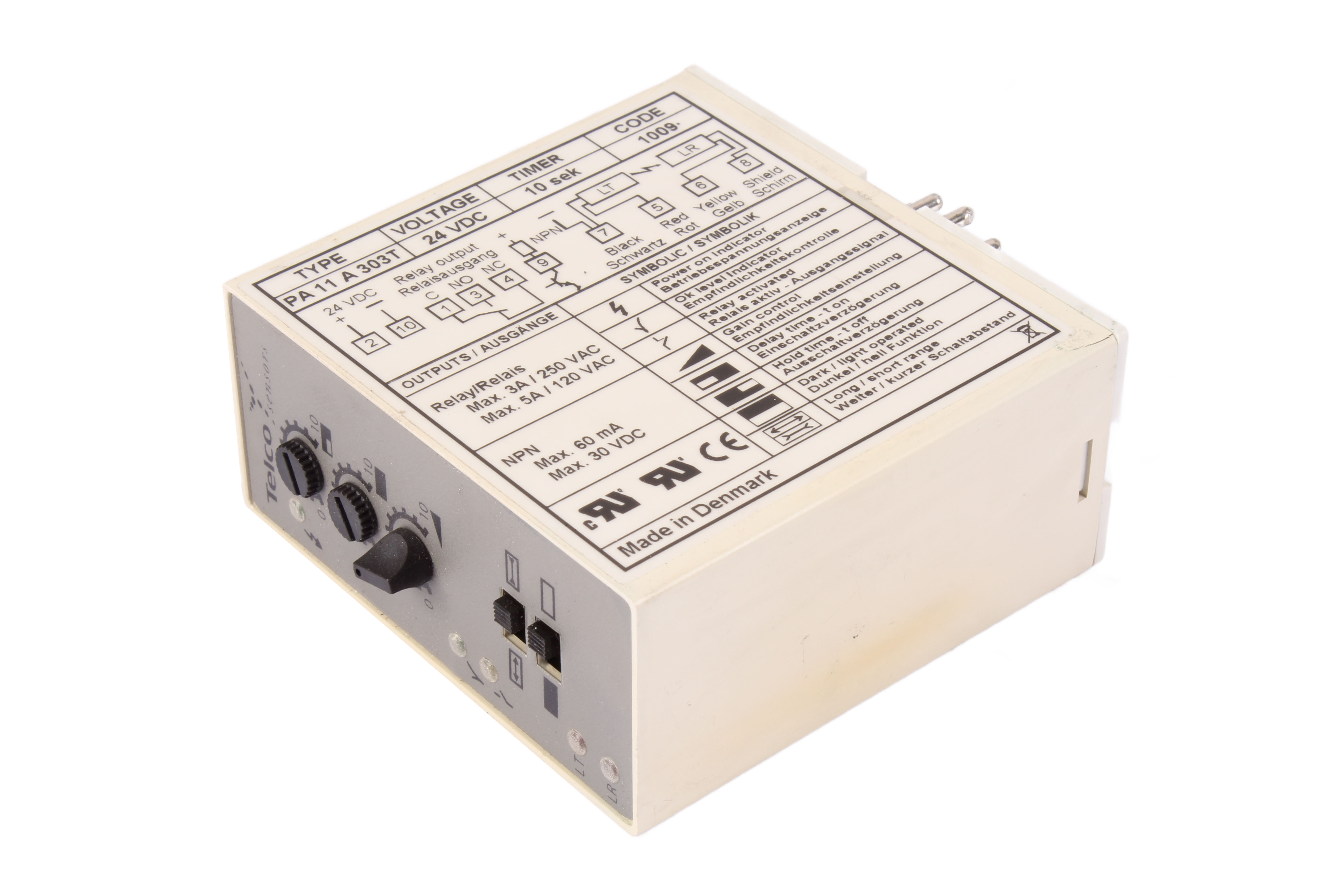 TELCO PA11A303T PRZEKAŹNIK BEZPIECZEŃSTWA 250V 3A 1 -F 24V 