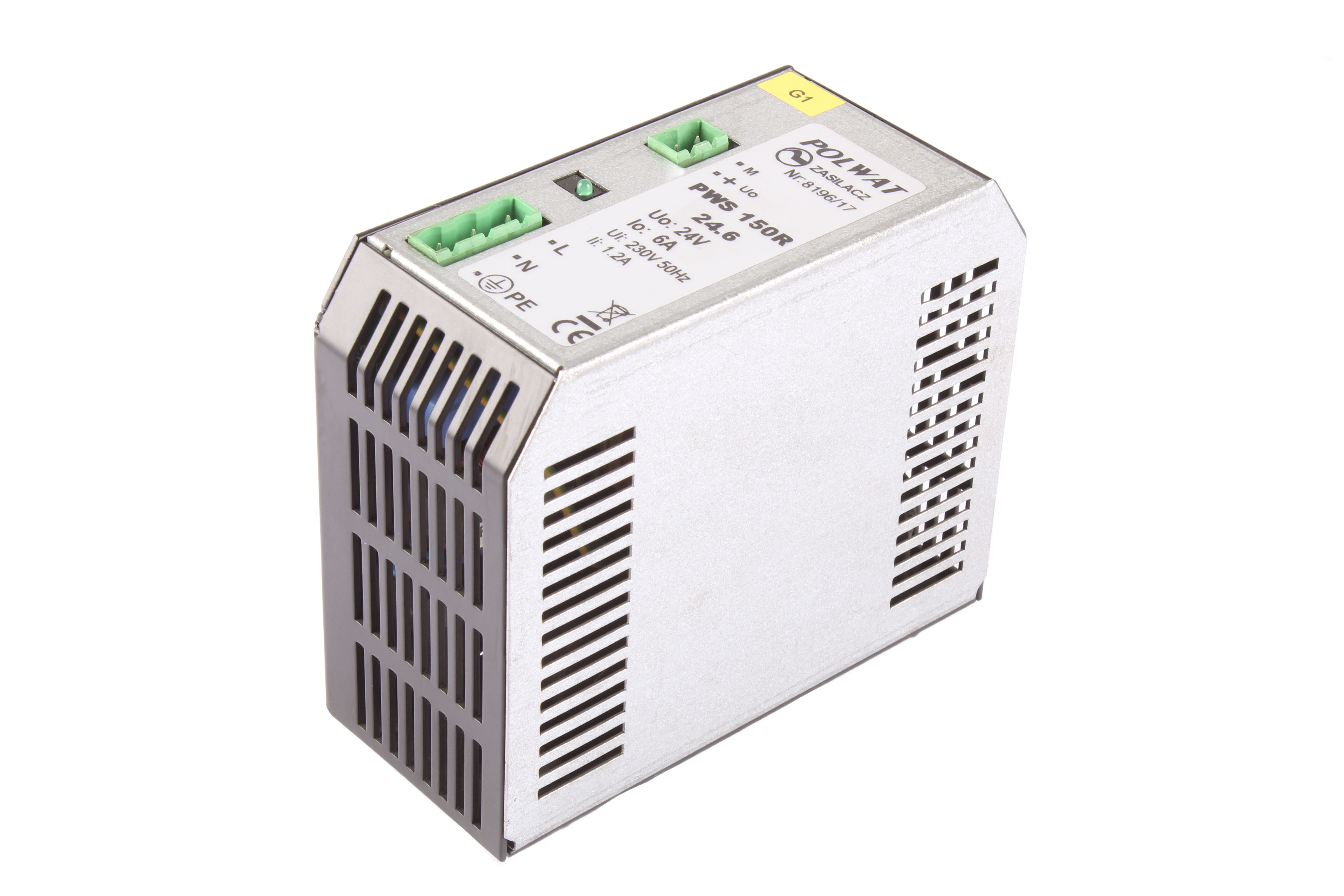 POLWAT PWS150R 24.66 ZASILACZ 1 -F 24 V DC 6A 230 V AC 