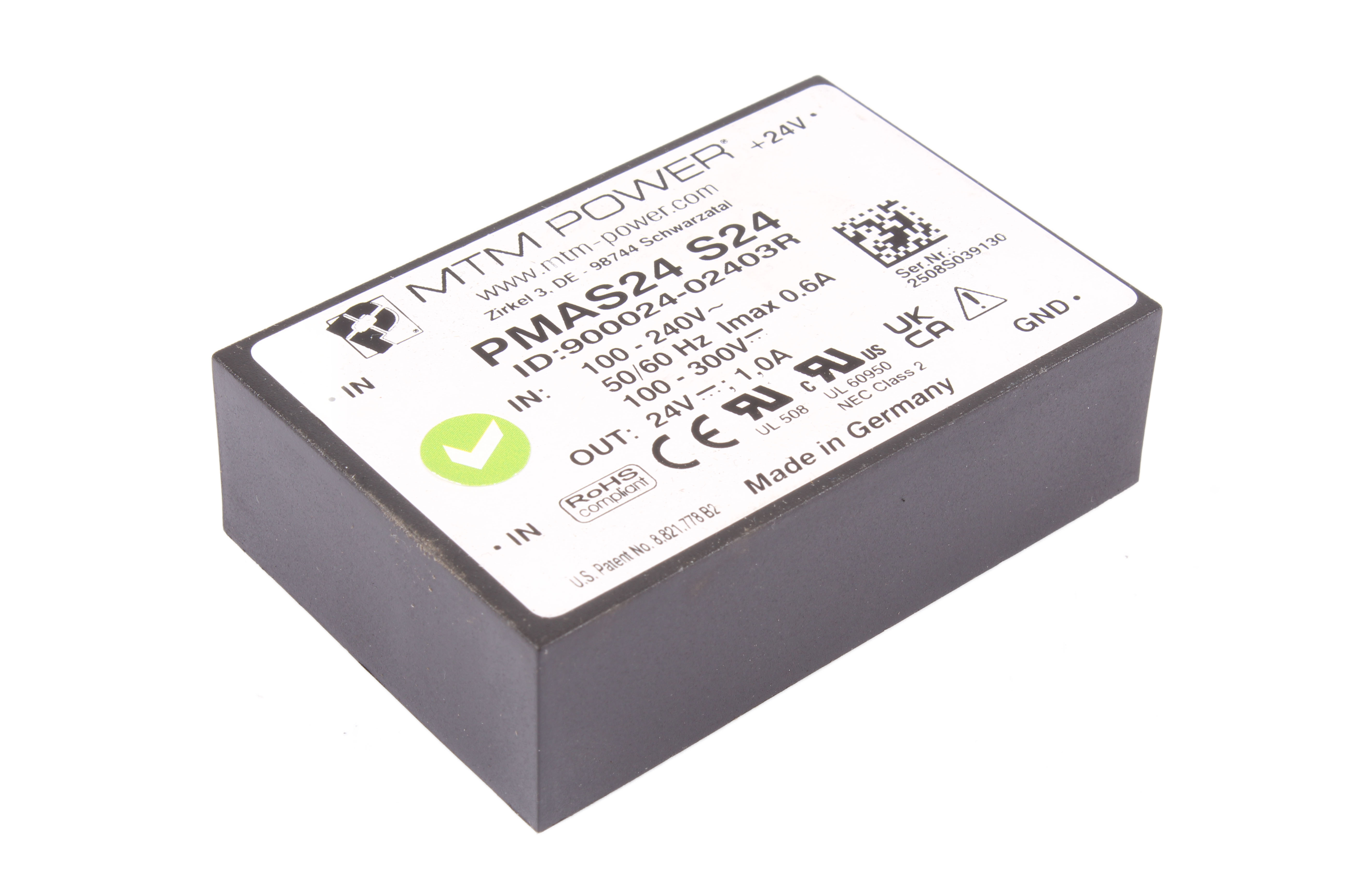 MTM POWER PMAS24 S24 ID:900024-02403R 240V 24V 1A 