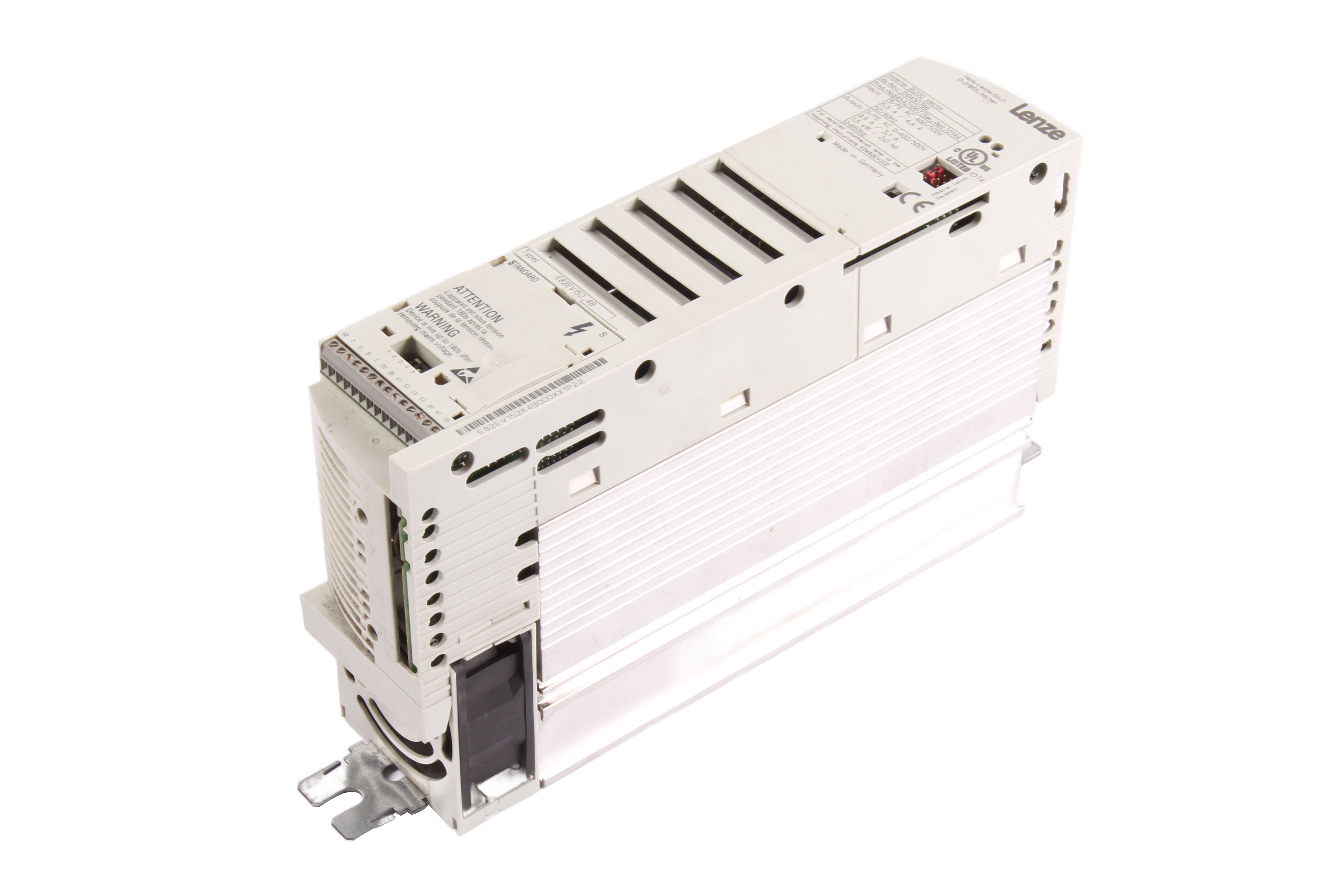 LENZE E82EV152_4B 00450766 8200 VECTOR 1.5 KW 3.9A 3 -F 400/500V 